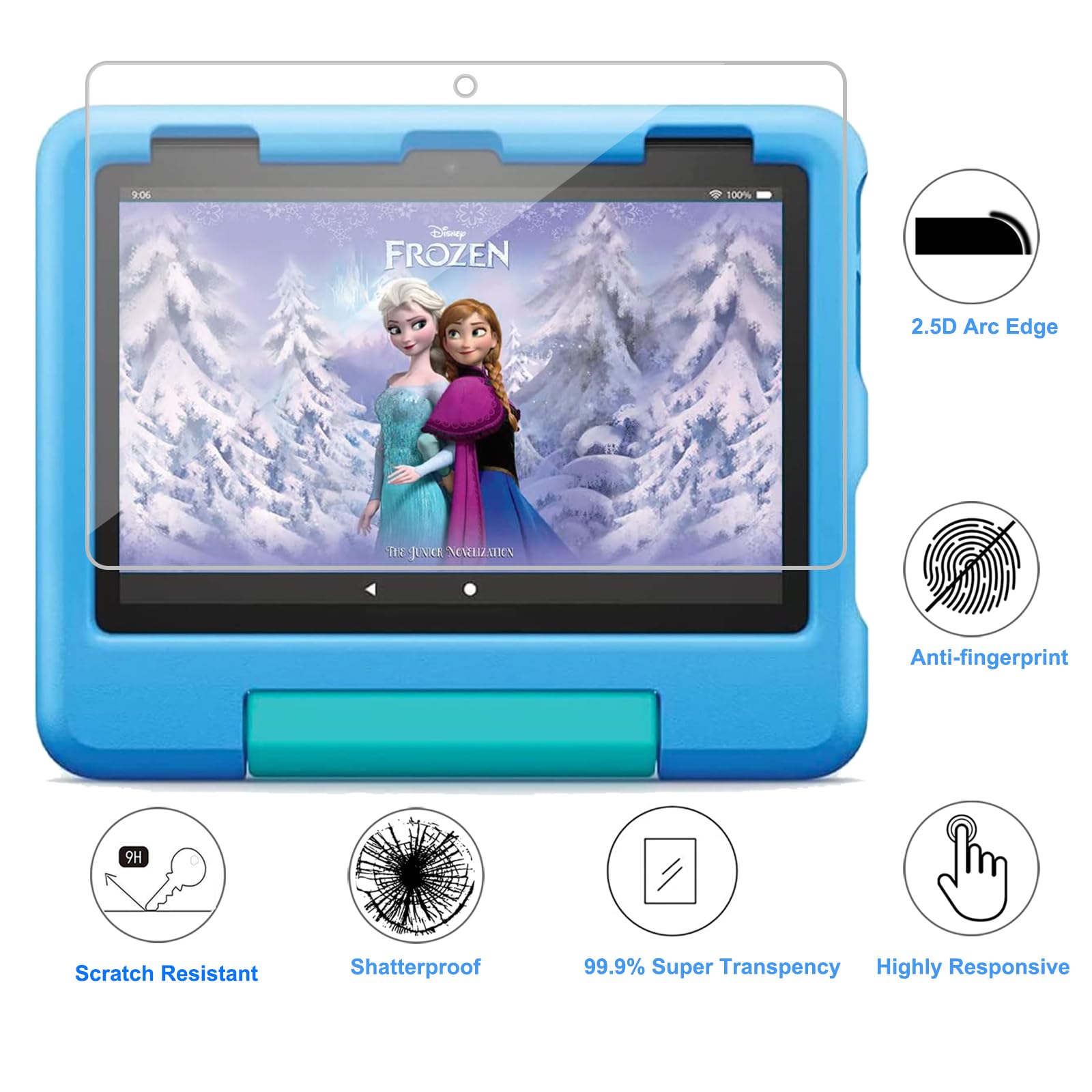 Tempered Glass Screen Protector for 8 Kids Pro 2024 (2 Pack) - Anti-Scratch & Shockproof