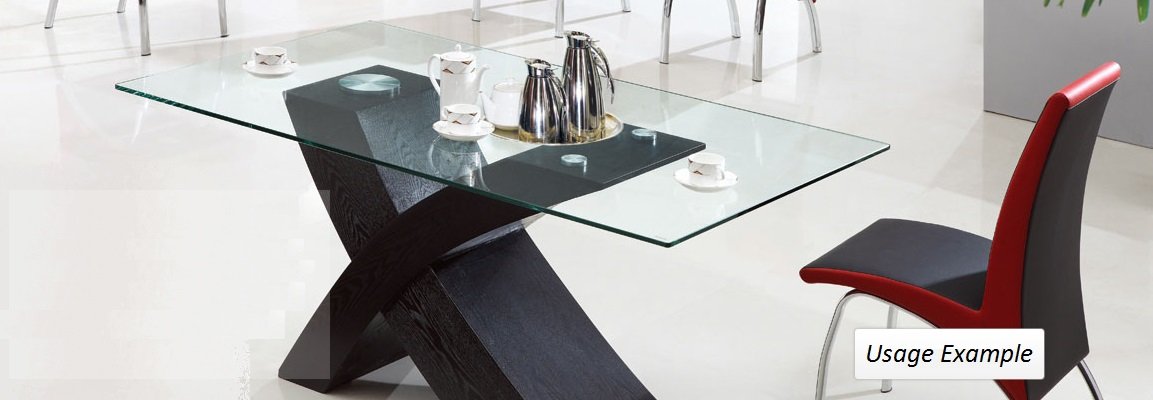 24x36 Inch Tempered Glass Table Top - 1/4