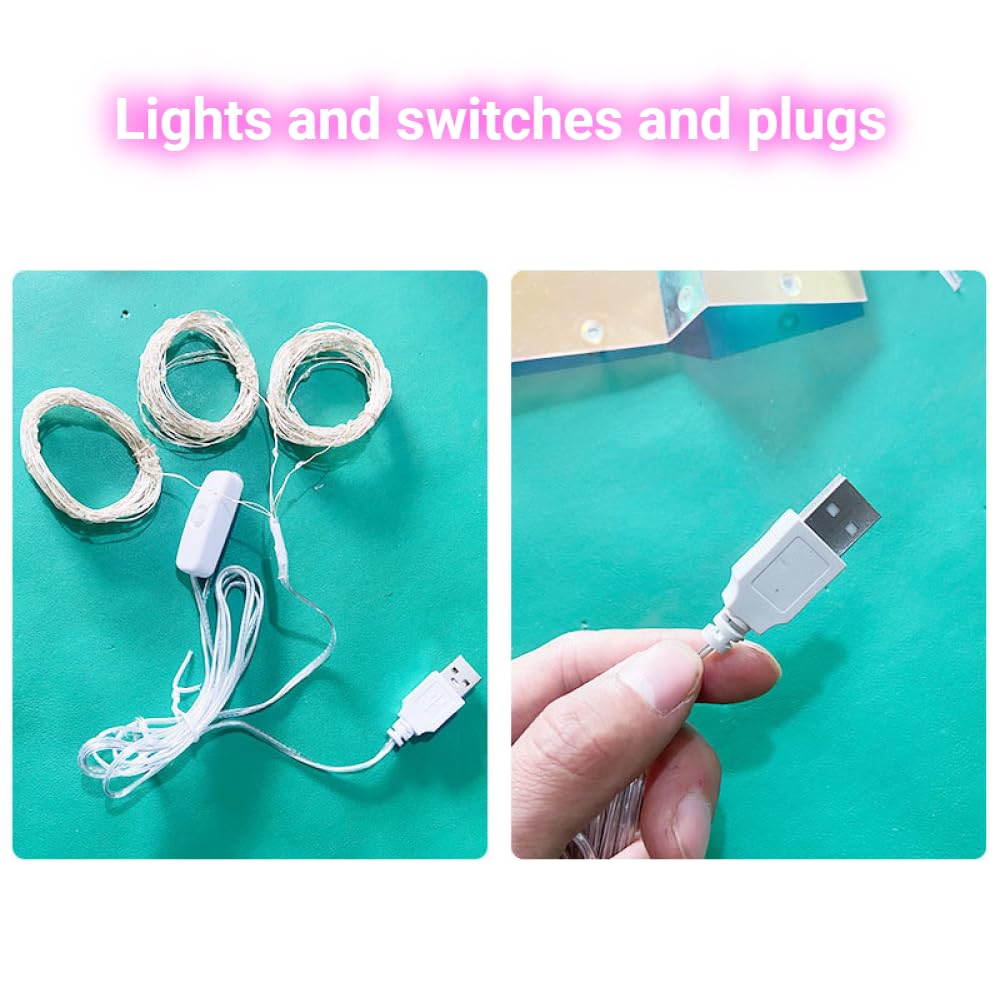 USB Plug Christmas Decorations Set - Luminous Reindeer, Snowman, Tree & Gift Box Ornaments for Indoor/Outdoor Holiday Decor | Perfect for Christmas, Weddings, Valentine's Day & Yard Parties (Snowman Theme)