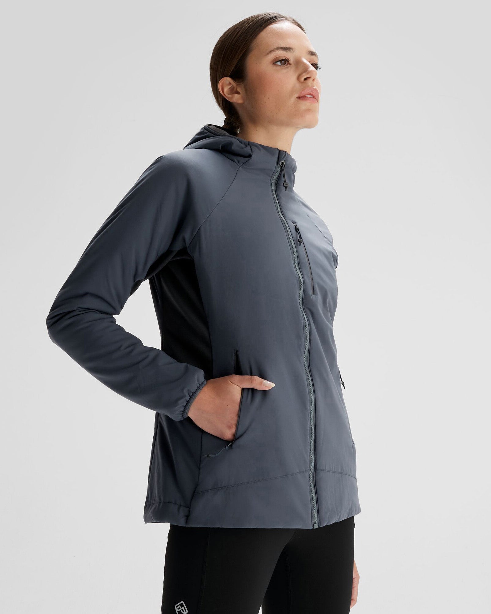 Women's Seeker PrimaLoft® Active Hooded Jacket - Lightweight Insulated Winter Coat for Outdoor Activities, Hiking & Running - Night Black