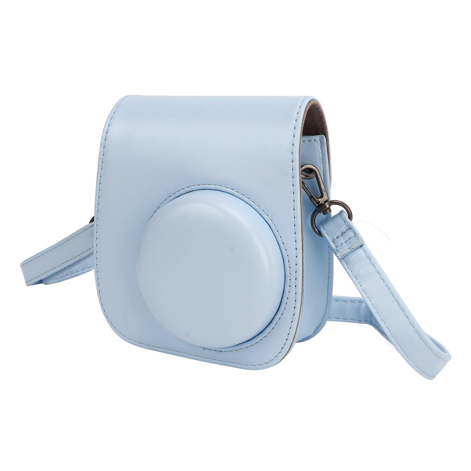 Premium PU Leather Camera Bag for Fujifilm Instax Mini 12 - Includes 64+1 Photo Album, Color Filters, Hanging Frames & Decorative Stickers (Blue) | Perfect for Travel, Parties & Memory Keeping