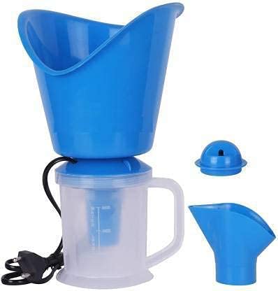 BIZWIZ STORE 3-in-1 Face, Nose & Cough Steamer - Plastic Vaporizer with Nozzle Inhaler, Facial Sauna & Steamer Machine for Adults & Kids (Blue) | Relieves Congestion, Cleanses Skin & Soothes Cough | Perfect for Cold Relief, Skincare & Spa Treatments at Home