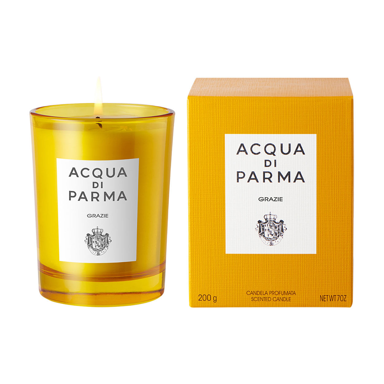 Acqua Di Parma Grazie Luxury Scented Candle - Italian Home Fragrance for Relaxation & Aromatherapy | Perfect for Bedroom, Bathroom & Living Room Decor