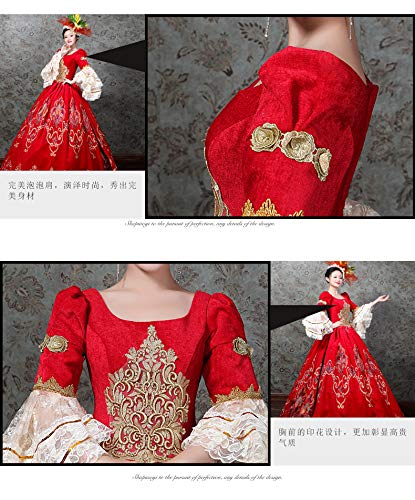 Victorian Renaissance Queen Dress for Women - Elegant Long Rococo Masquerade Ball Gown | Perfect for Costume Parties, Historical Reenactments & Themed Events