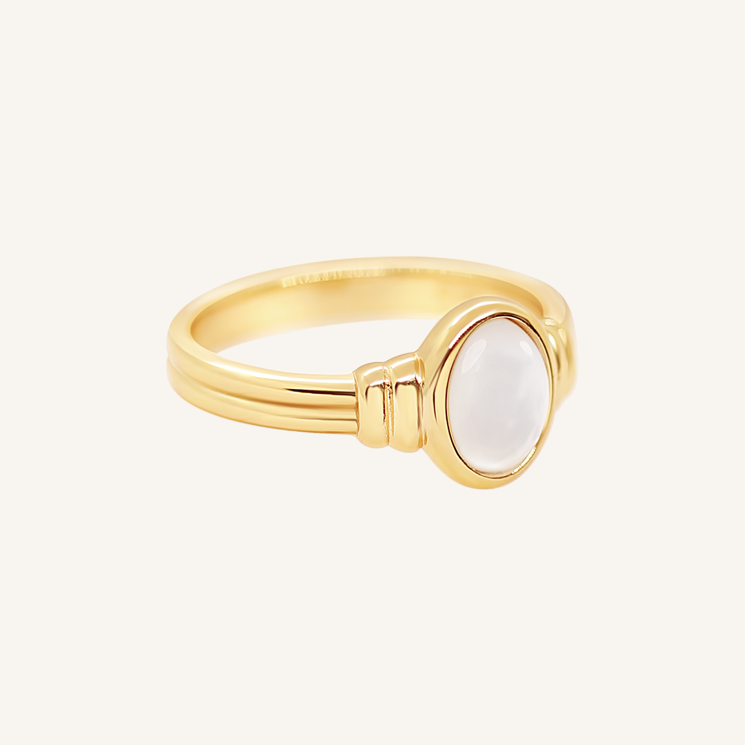 Fable Mother of Pearl Ring - Elegant Handmade Pearl Jewelry for Women - Perfect for Weddings, Anniversaries & Special Occasions