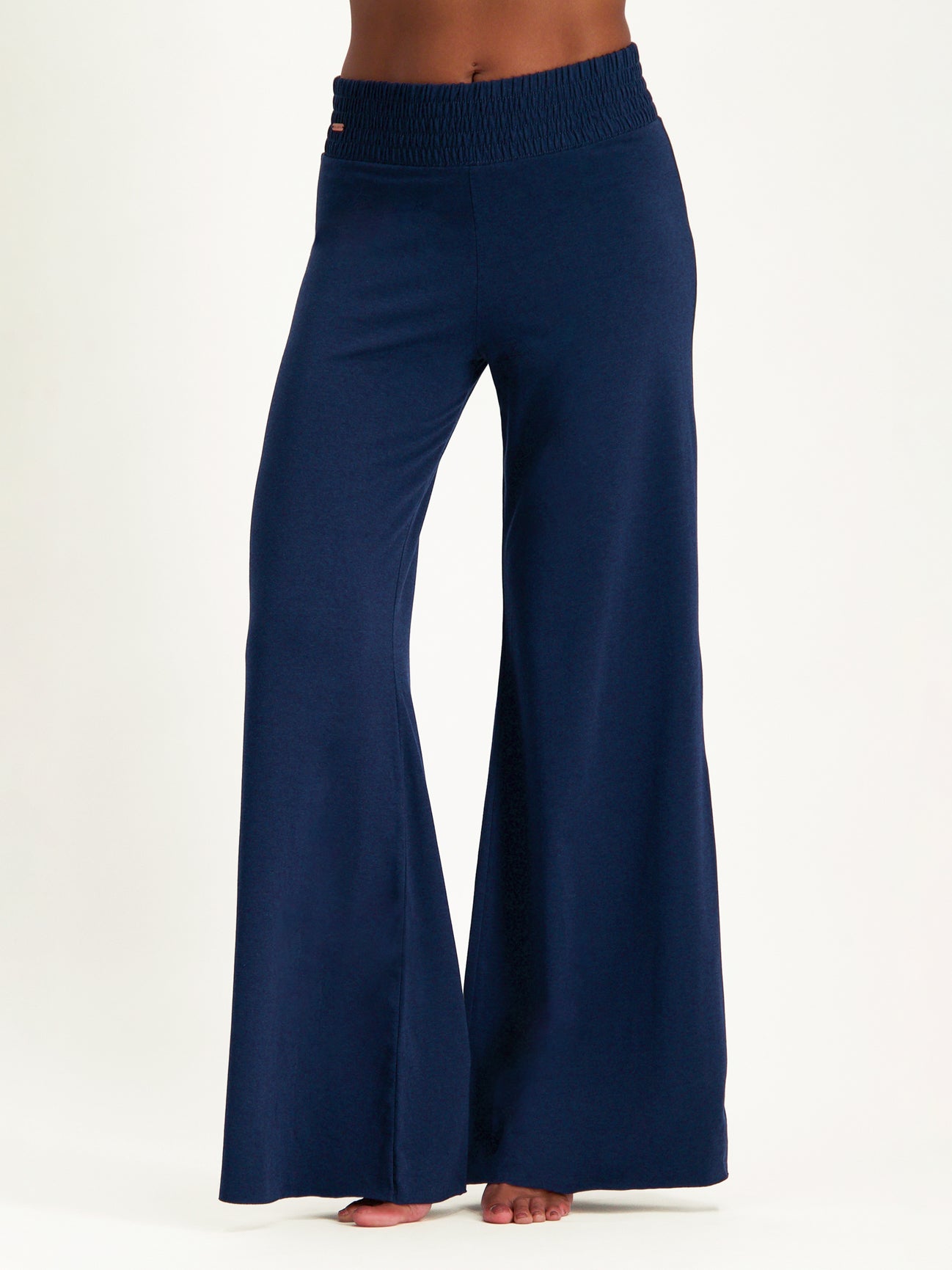 Urban Goddess Flow Wide Leg Yoga Pants for Women - High Waisted Stretchy Lounge Pants in Midnight Black - Perfect for Yoga, Pilates & Casual Wear