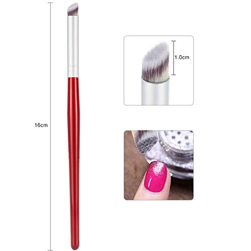 NAILWIND Professional Ombre Gradient Nail Brush with Red Wooden Handle - UV Gel Nail Art Design Builder Painting Pen for Acrylic & Gel Polish (1 Piece) - Perfect for Salon, Home Manicures & Nail Art Designs