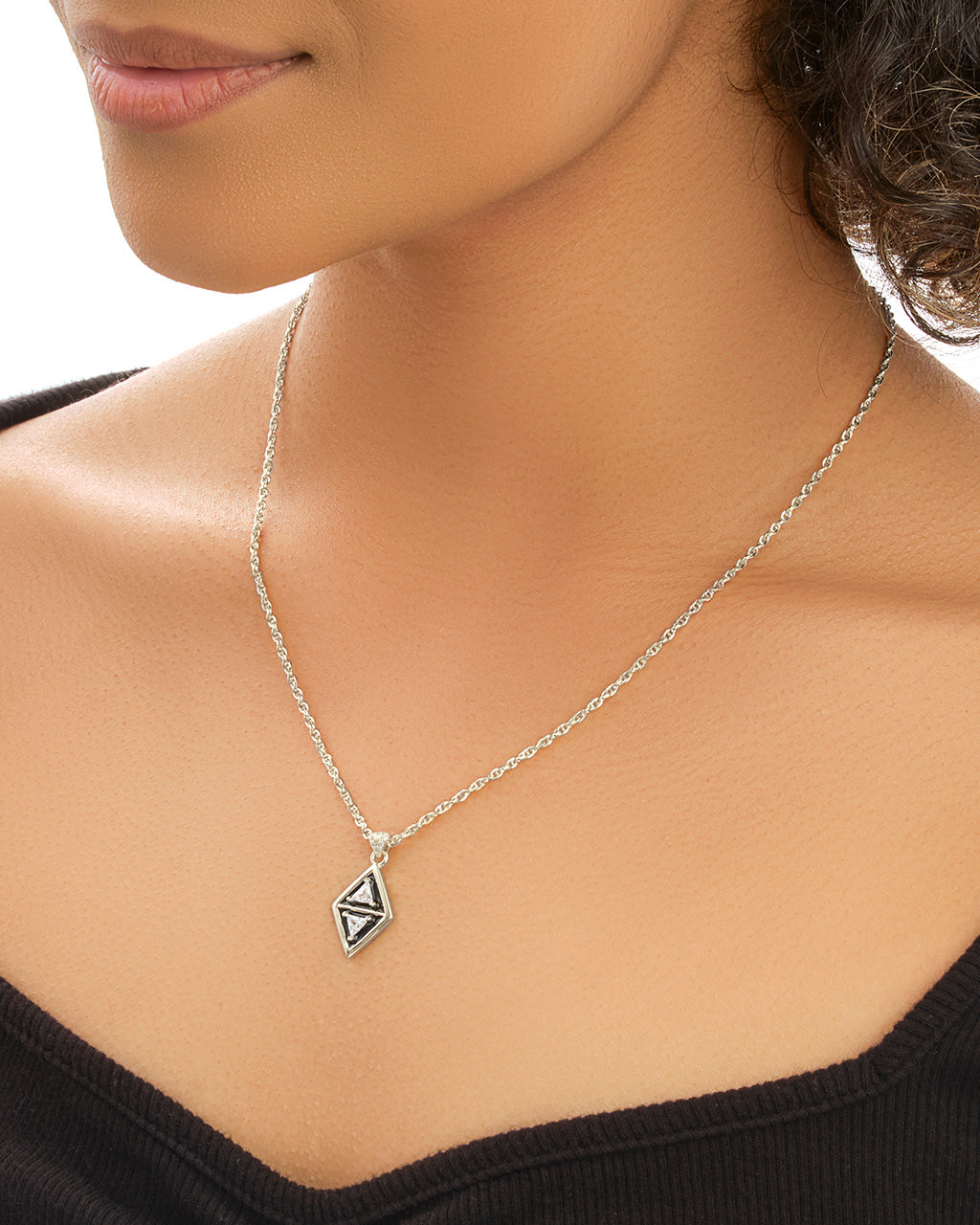Nerezza CZ & Enamel Pendant Necklace for Women | Elegant Cubic Zirconia Jewelry Gift for Birthday, Anniversary & Valentine's Day | Perfect for Parties, Date Nights & Special Occasions