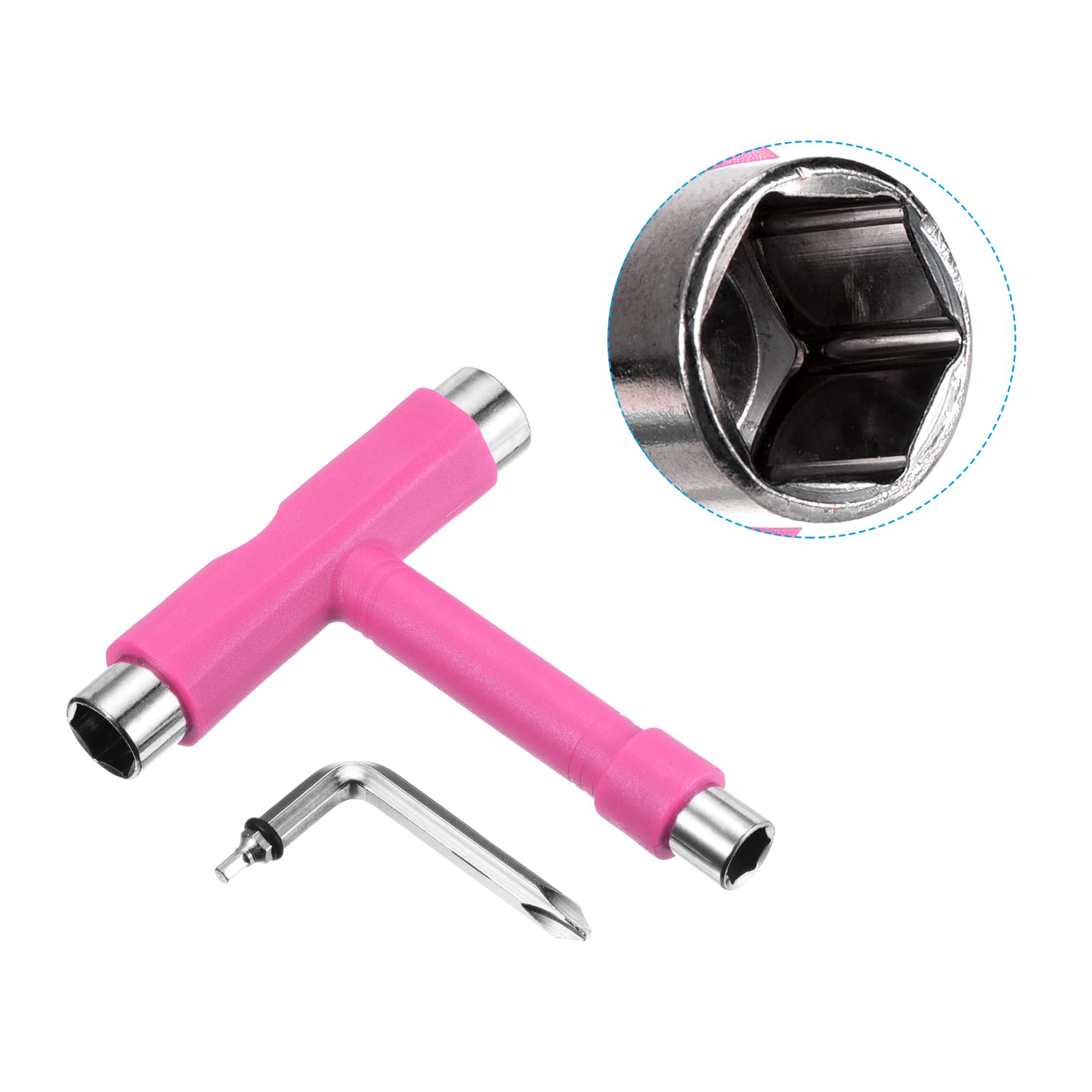 PATIKIL All-in-One Skate Tool - Multi-Function Skateboard T-Wrench with Screwdriver for Adjusting Trucks, Wheels & Bearings | Perfect for Skateboard Maintenance & DIY Repairs