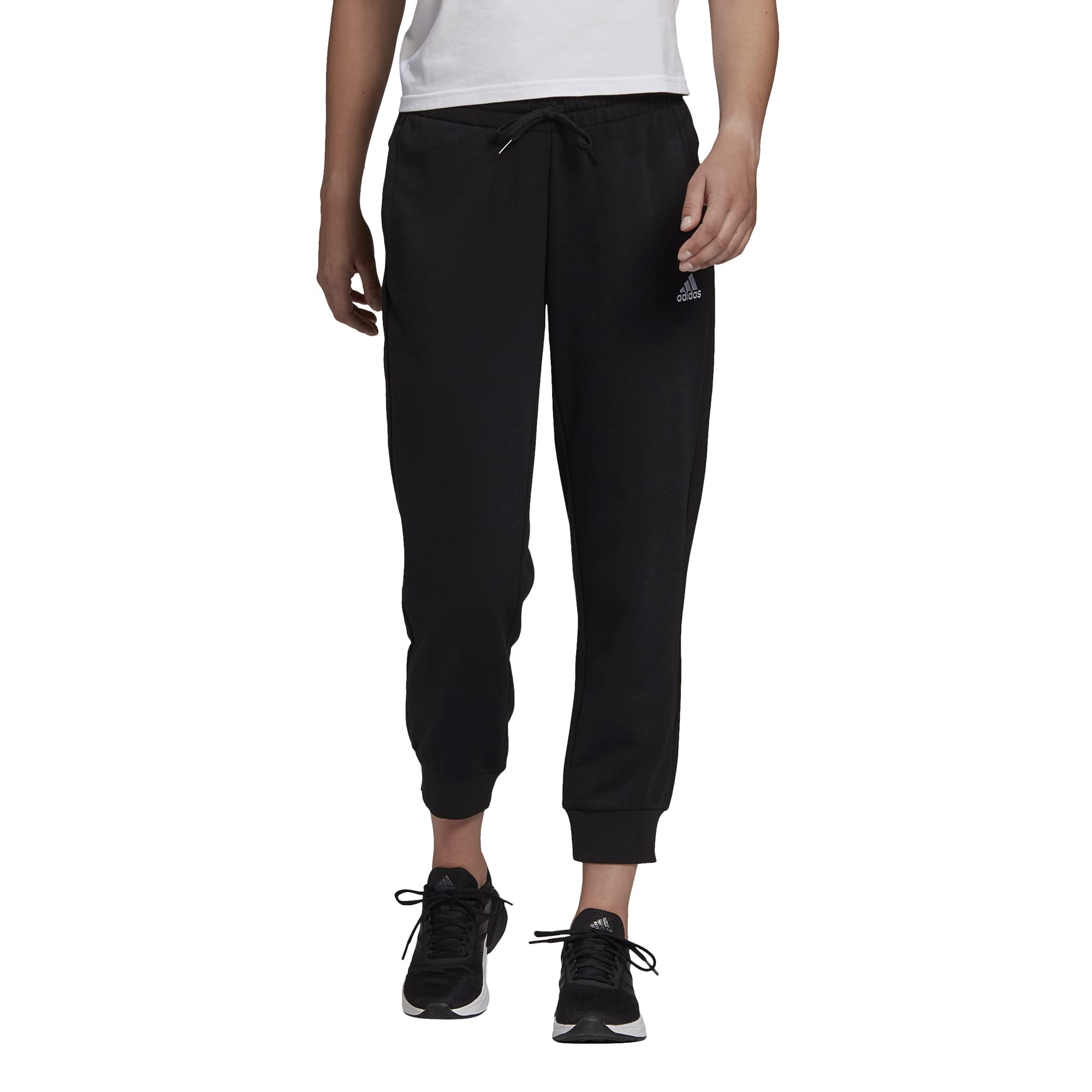 adidas Women's Essentials 7/8 Workout Pants - Lightweight, Breathable & Stretchy for Yoga, Running & Gym - Black/White/Blue Color Options