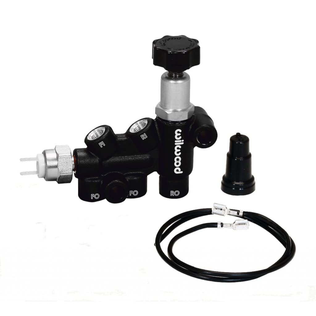 Wilwood Proportioning Valve - Adjustable Knob 3/8-24 IF Combo with Switch for Brake System | Perfect for Racing, Off-Road & Performance Vehicle Upgrades