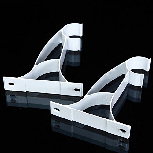 Heavy Duty Curtain Rod Brackets 1 Pair - Ceiling Mounted Drapery Pole Holder for Blackout Curtains, Perfect for Living Room Bedroom Windows - Durable Metal Hardware Accessories