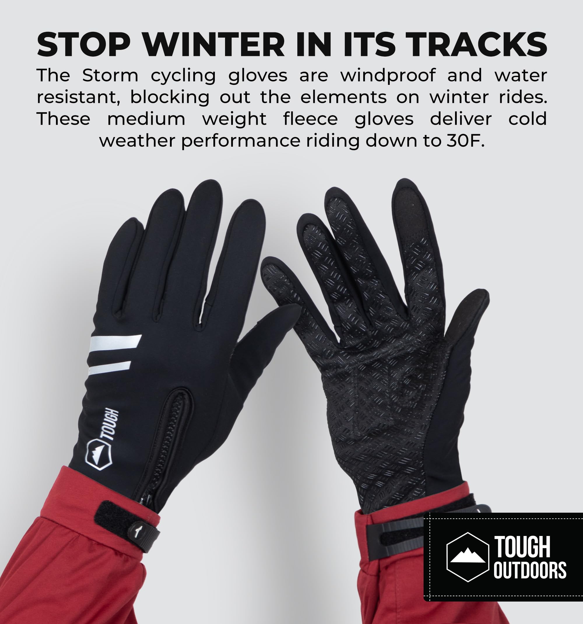 Winter Cycling Gloves for Cold Weather - Thermal Windproof Bike Gloves with Touchscreen Compatibility - Warm MTB & Dirt Bike Gloves for Winter Riding - Perfect for Commuting, Mountain Biking & Outdoor Sports