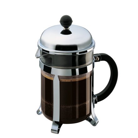 Bodum 51oz Chambord French Press Coffee Maker - Heat Resistant Borosilicate Glass & Stainless Steel - Perfect for Home, Office & Camping Coffee Brewing - Made in Portugal