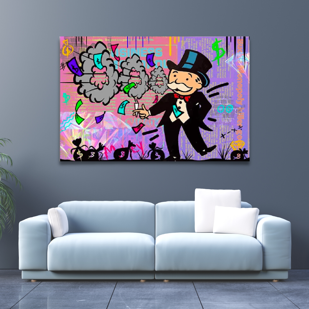 Alec Monopoly Man Hoops - Limited Edition Urban Art Basketball Hoop for Home & Street Decor | Perfect for Game Rooms, Urban Themed Spaces & Art Collectors