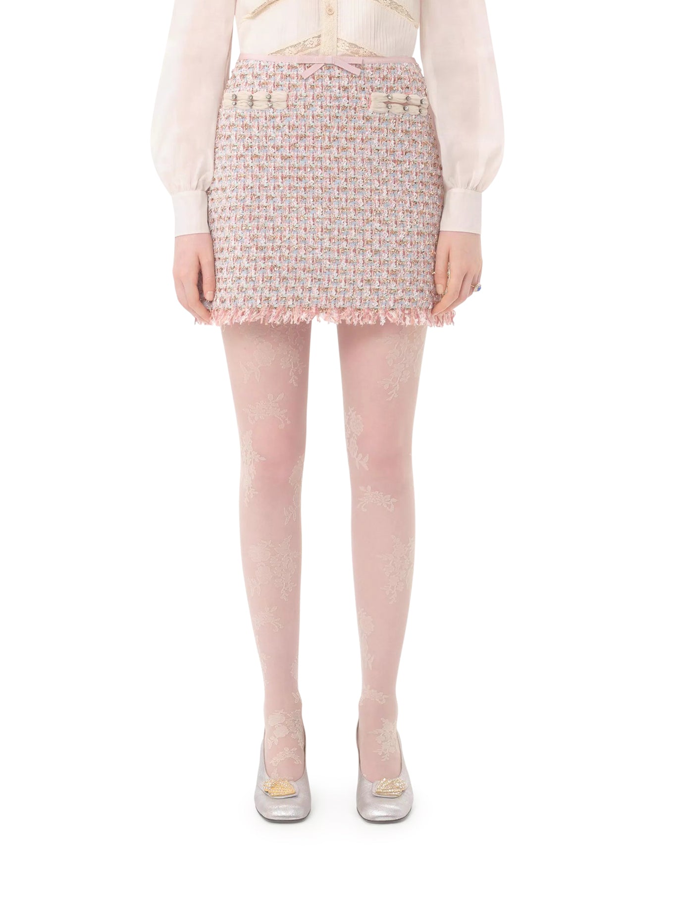 Embroidered Floral Skirt for Women - Elegant A-Line Midi Skirt with High Waist - Perfect for Casual Outfits, Office Wear & Summer Dresses