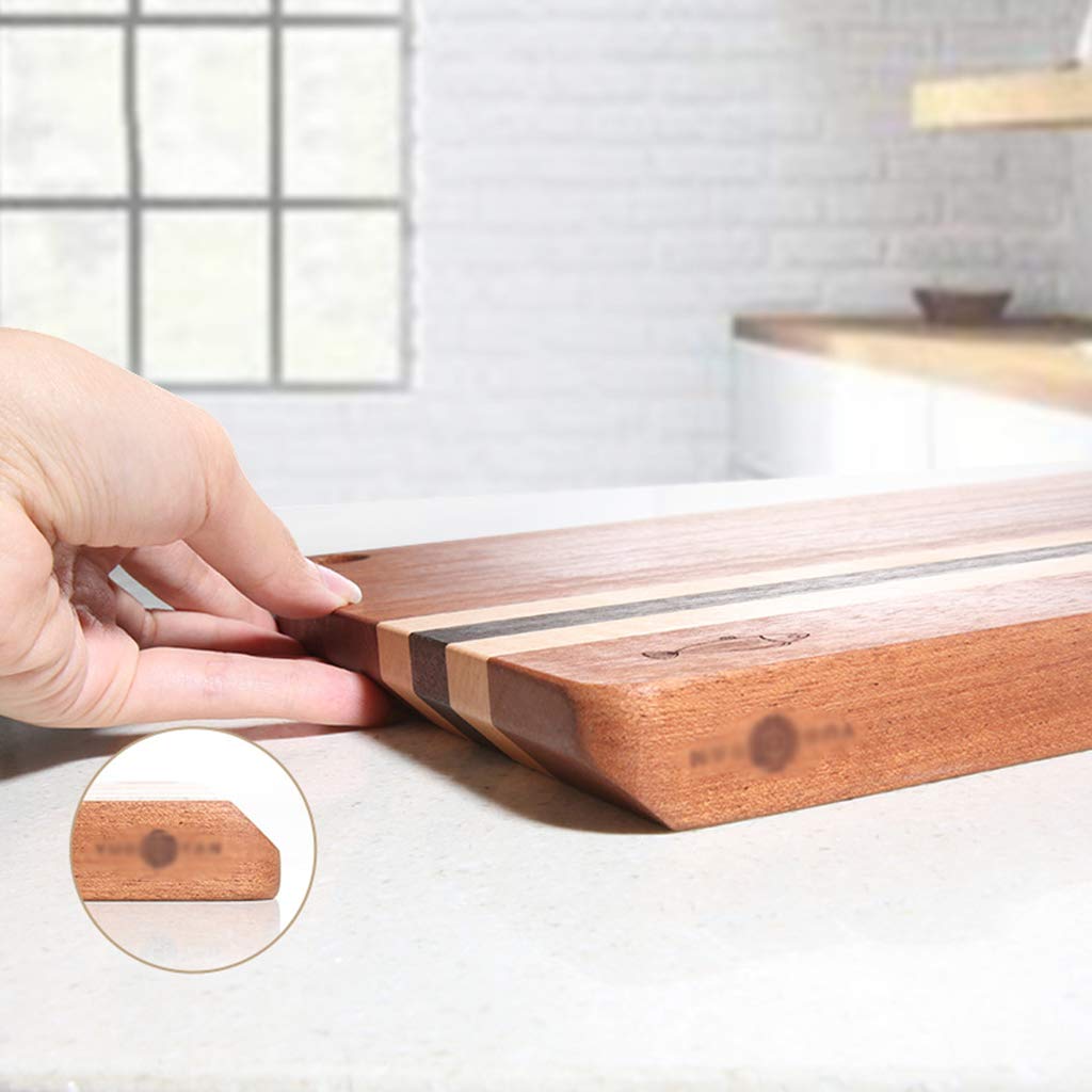 Premium Solid Wood Chopping Board - 25mm Thick Colorblock Cutting Board for Kitchen, Vegetables & Fruits | Durable Wooden Carving Board for Home Cooking, Meal Prep & Entertaining
