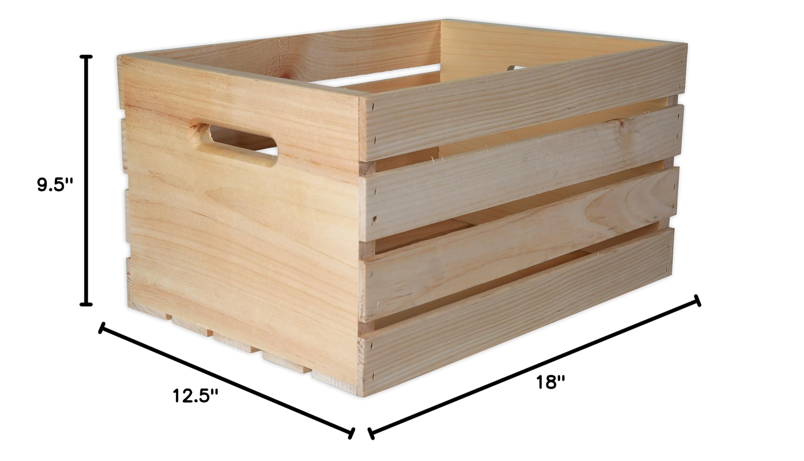 Demis Decorative Storage Crate - Rustic Wooden Storage Box for Home Organization | Perfect for Living Room, Bedroom, Nursery & Office Storage Solutions