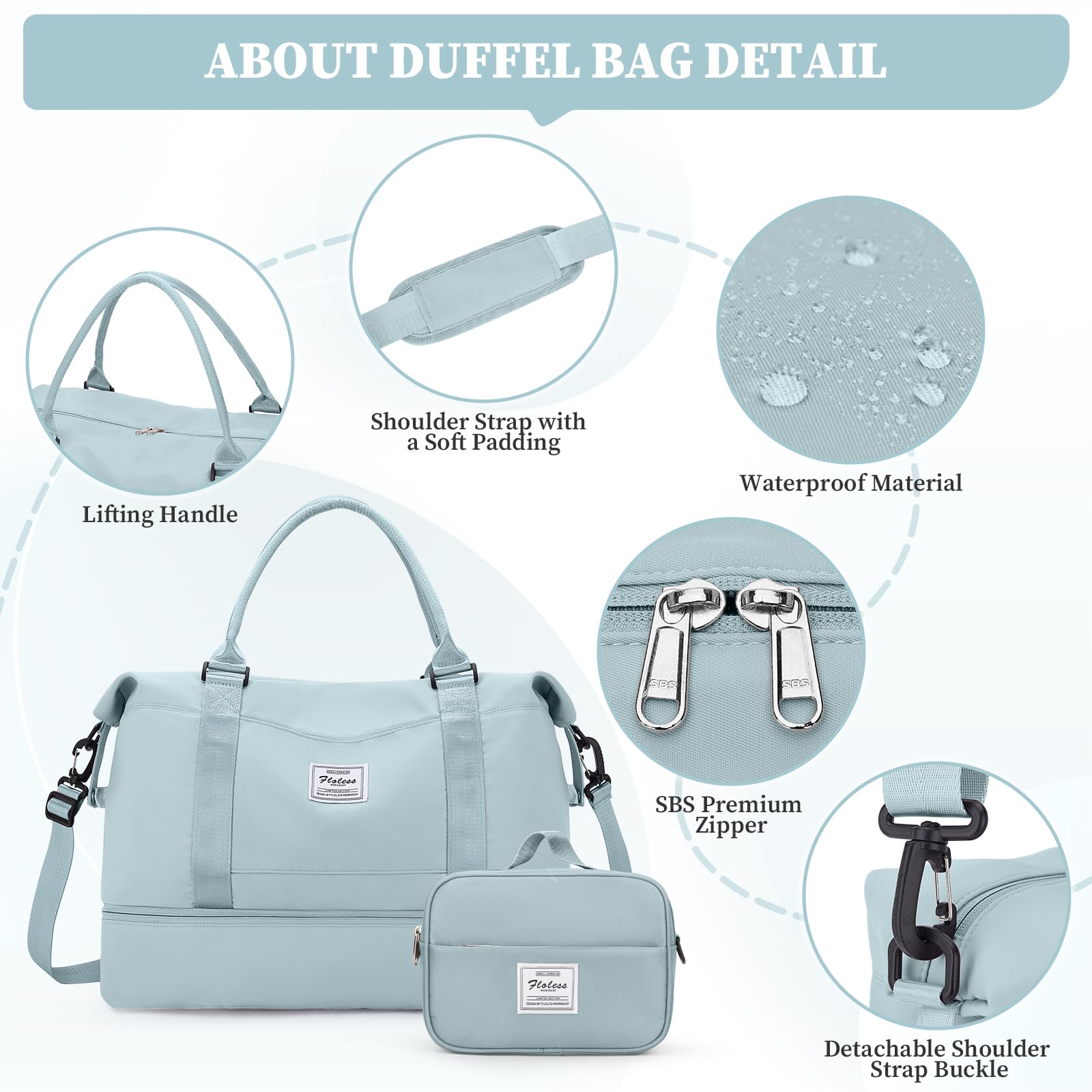Best Weekender Bags for Women - Spacious Travel Duffel with Shoe Compartment & Detachable Toiletry Bag - Perfect for Overnight Trips, Gym, Work & Weekend Getaways