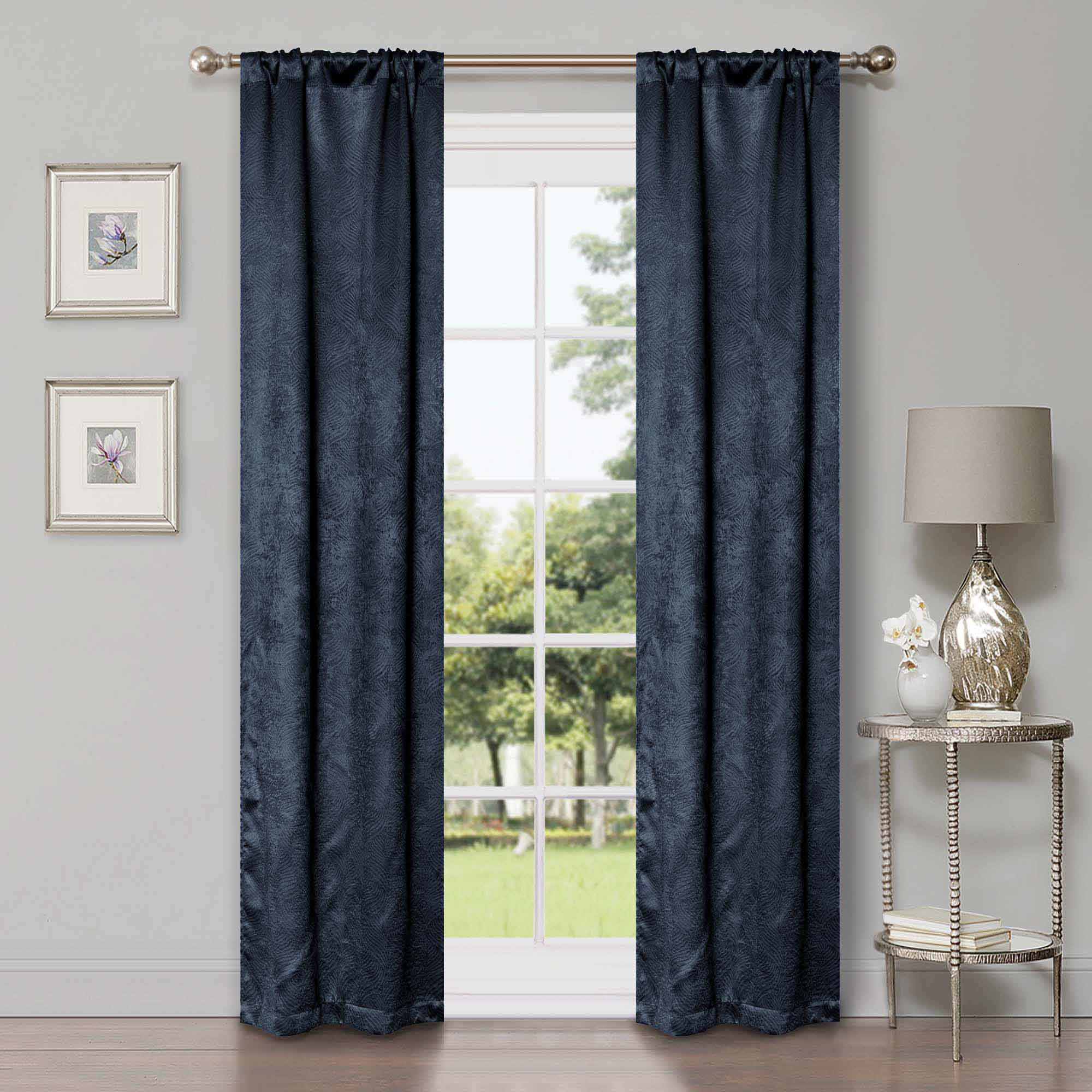 Waverly Modern Washable Blackout Curtains for Bedroom - Room Darkening Window Treatment Panels Set, Thermal Insulated Drapes for Nursery, Living Room & Home Decor
