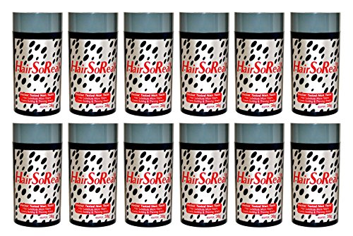 HSR Hair Building Fibers for Thinning Hair - 12 Pack of 28g Bottles with Hairline Optimizer & Fiberhold Spray - Natural Black Hair Loss Concealer for Men & Women - Perfect for Daily Use, Special Occasions & Confidence Boosting