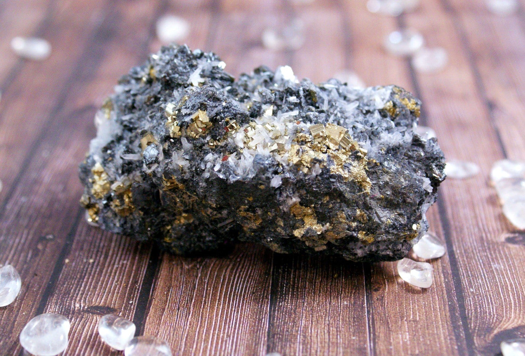 Natural Bulgarian Galena, Pyrite & Sphalerite Mineral Specimen - Collectible Crystals for Home Decor, Geology Study & Gift Giving