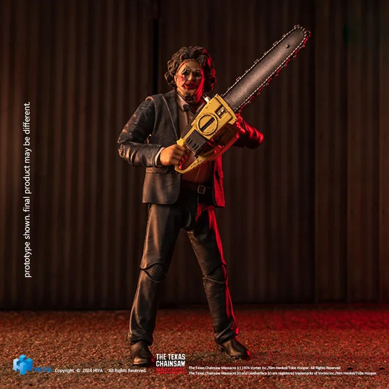 Pre Order 1/18 HIYA 4-Inch Leatherface Action Figure - Texas Chainsaw Massacre 1974 Collector's Edition with Pretty Woman Mask | Horror Movie Collectible, Display for Home Office & Halloween Decor