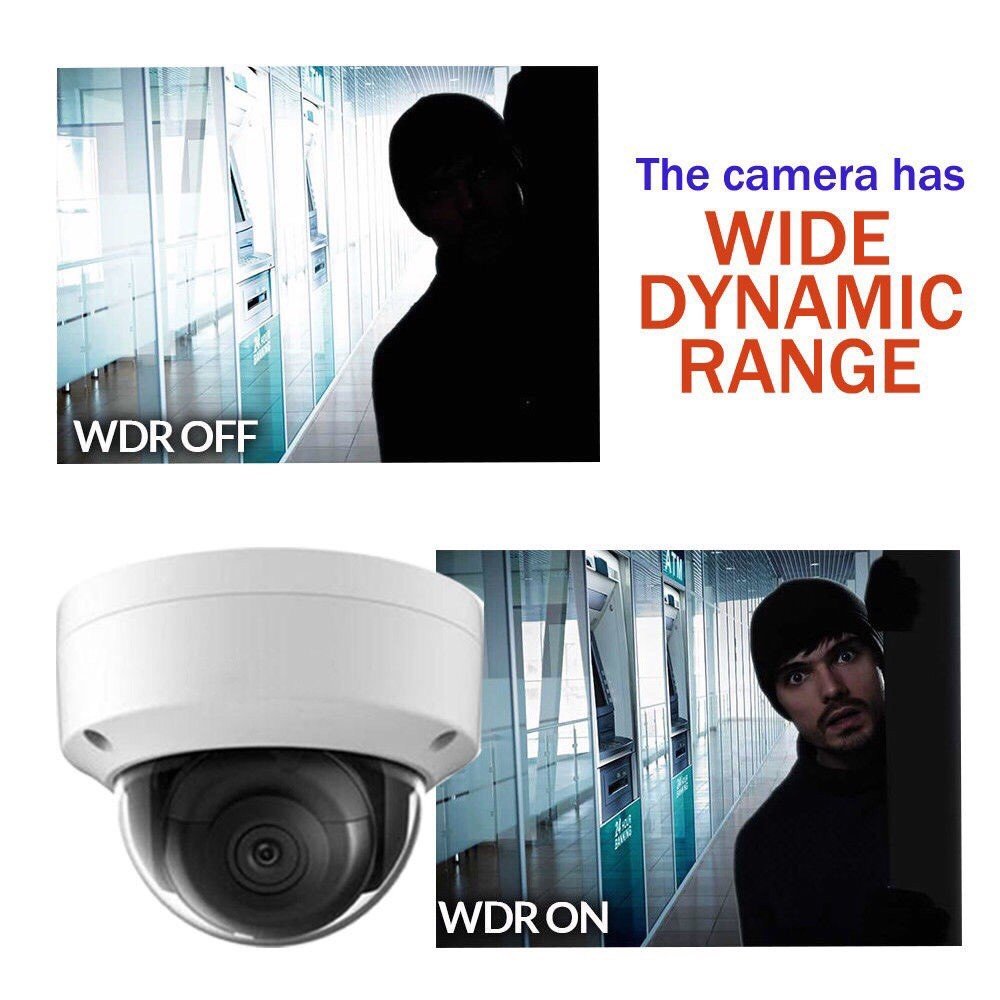 6MP PoE Security IP Camera - Hikvision DS-2CD2363G2-I Compatible, Weatherproof IR Night Vision, Firmware Upgradable for Home & Business Surveillance