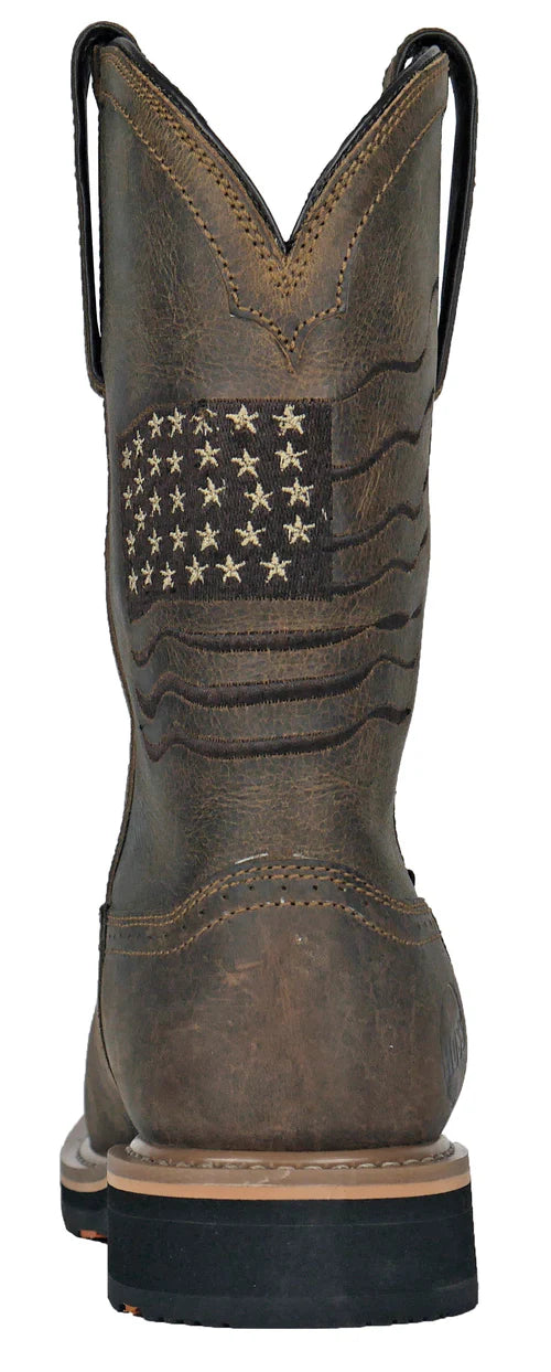 Rushmore Brown Soft Toe Work Boots - Comfortable & Durable Safety Shoes for Men | Perfect for Construction, Landscaping & Outdoor Work