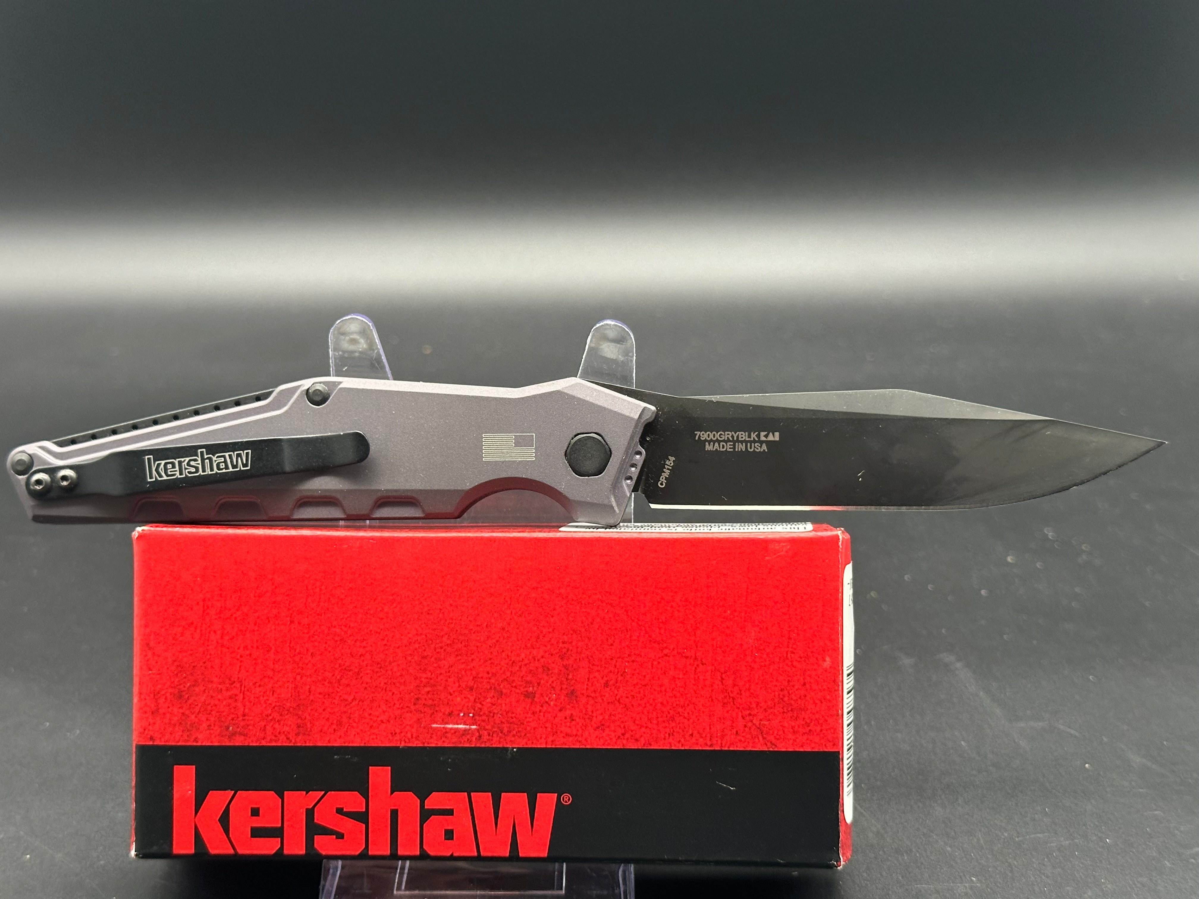 Kershaw Launch 7 Automatic Knife - Galyean Gray/Black DLC Coated Blade - EDC Pocket Knife for Outdoor, Camping, and Everyday Carry