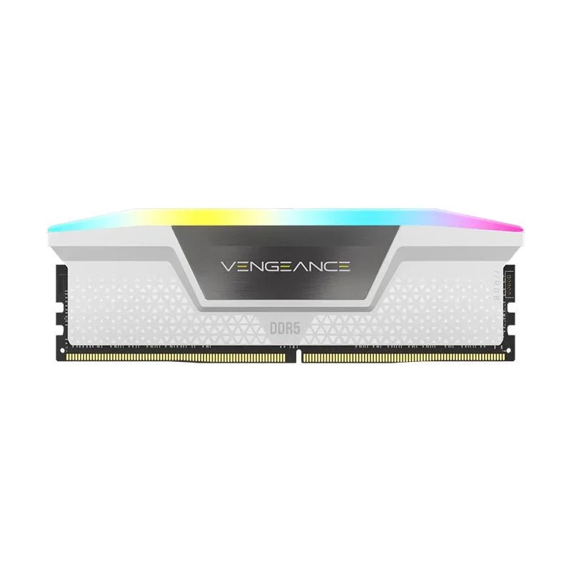 Corsair Vengeance RGB 32GB (2x16GB) DDR5 RAM 5200MHz CL40 - White Desktop Memory for Gaming PC, Workstation & Content Creation