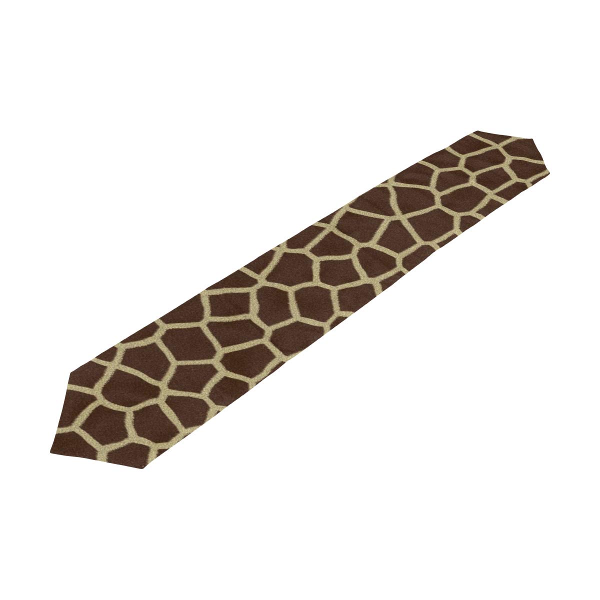 Senya 13 x 70 Inch Animal Print Giraffe Texture Fabric Table Runner & Place Mats - Elegant Dining Table Decor for Kitchen, Wedding, Party & Holiday Celebrations