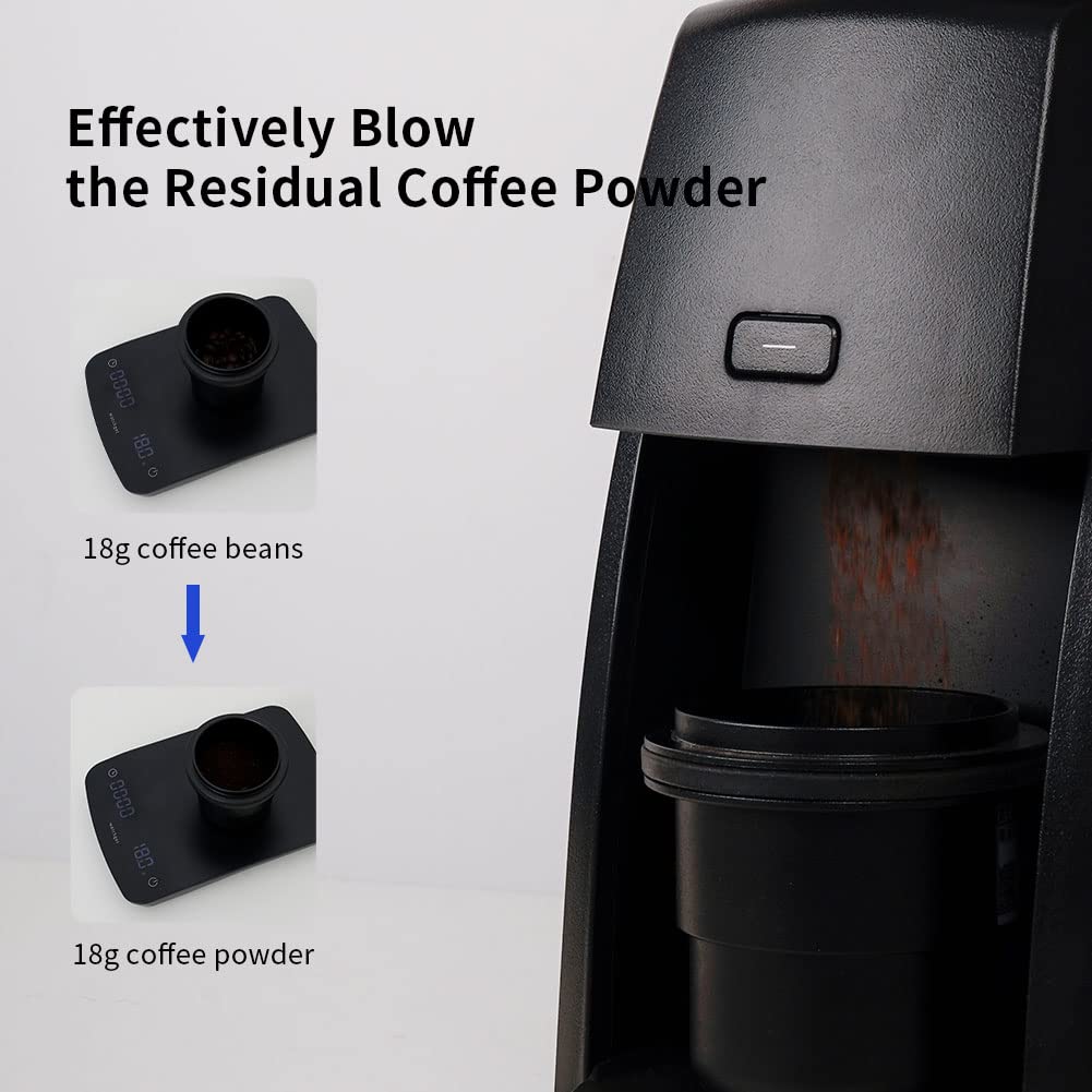 Baratza Encore Compatible Single Dose Coffee Grinder Hopper with Silicone Bellows & Metal Lid - Eliminates Residual Coffee Grounds - Perfect for Home Baristas & Specialty Coffee Brewing (Black)