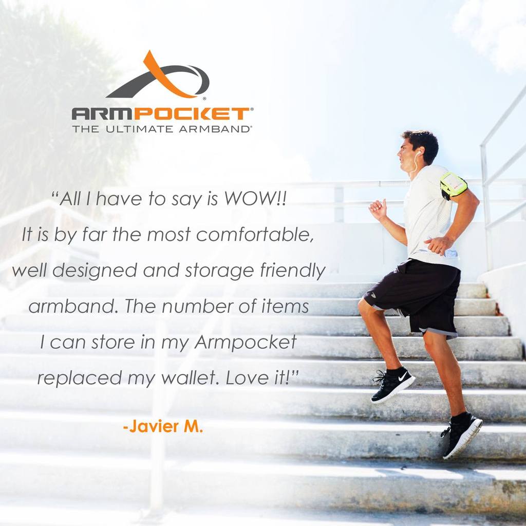Armpocket Mega i 40 Running Belt - Waterproof Fitness Armband for iPhone 40 with Reflective Stripes (Rainbow Color) | Perfect for Jogging, Hiking & Gym Workouts