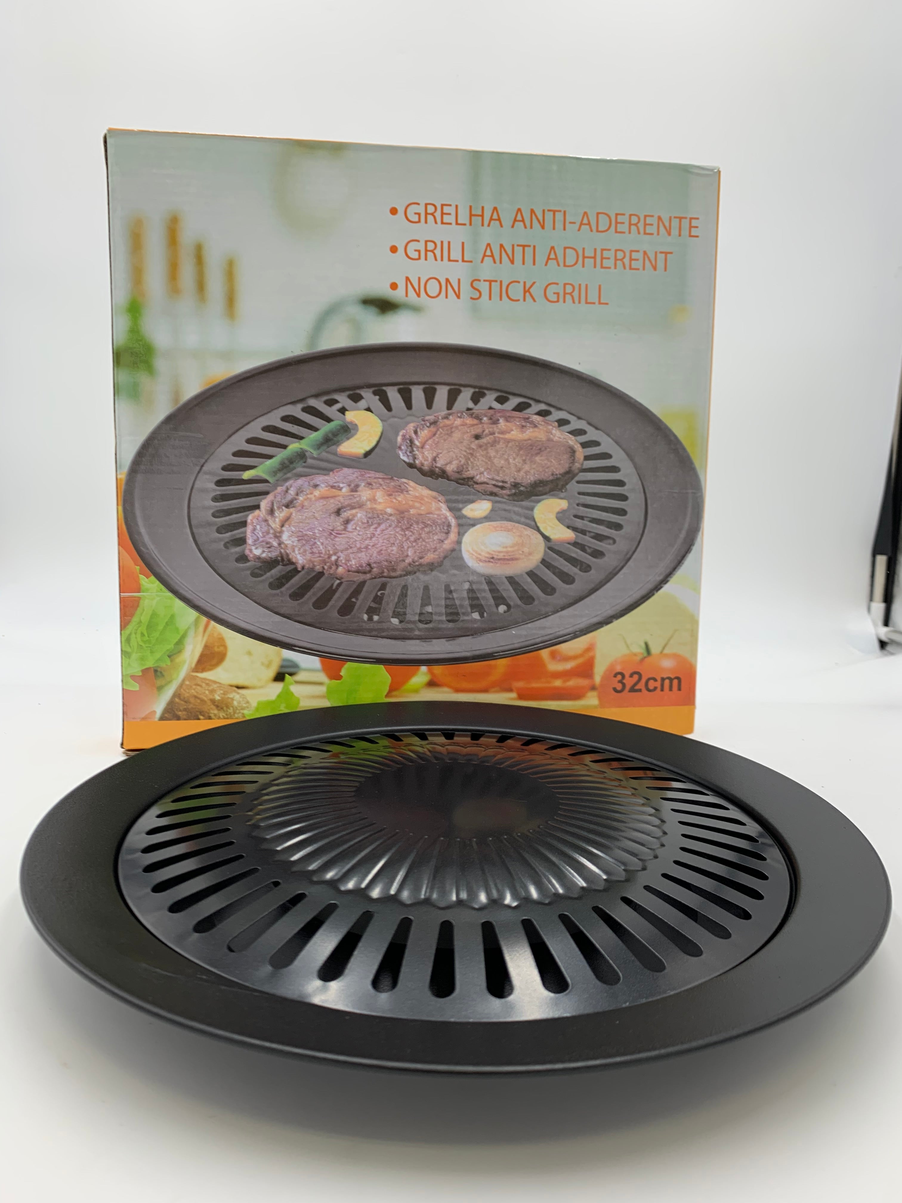 32CM Stove Top Grill - Cast Iron Grill Pan for Gas & Electric Stoves - Perfect for Indoor Grilling, Burgers, Steaks & Vegetables