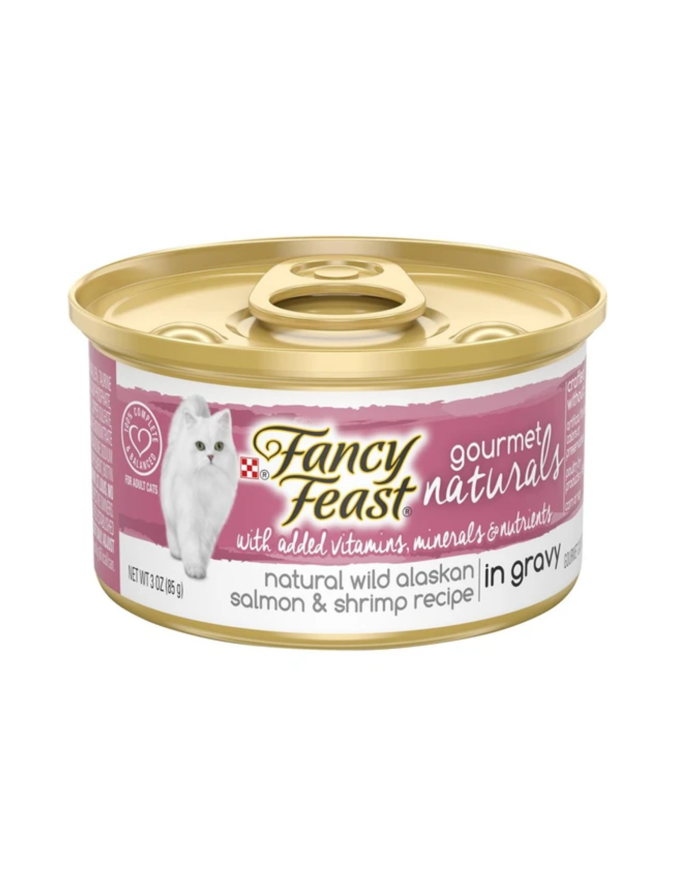 Fancy Feast Gourmet Naturals Wild Alaskan Salmon in Gravy Canned Cat Food 85g - Premium Wet Cat Food for Adult Cats, Kitten & Senior Cats - Perfect for Mealtime, Treats & Weight Management