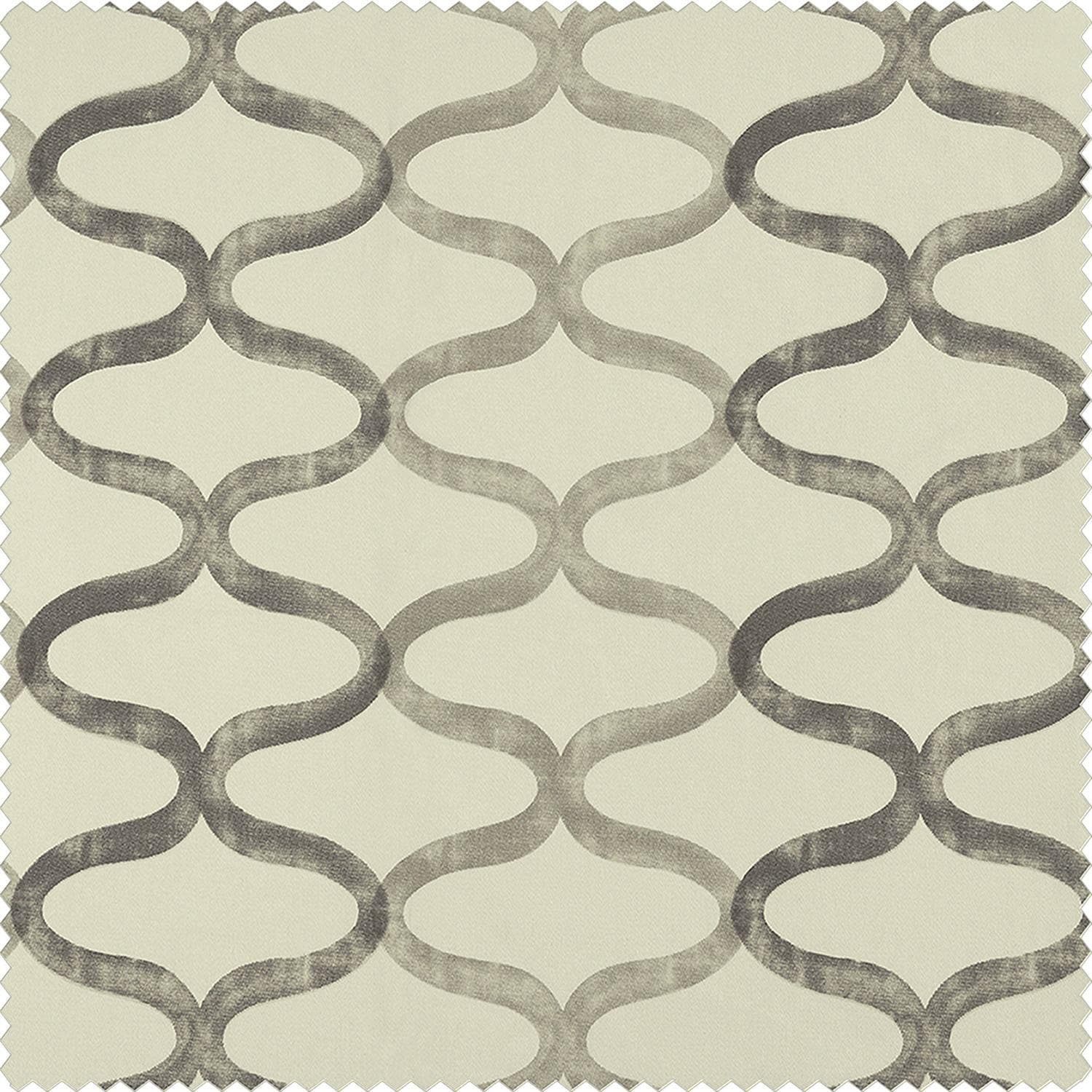 Stylish Silver Grey Geometric Printed Cotton Fabric Swatch - Perfect for DIY Crafts, Home Decor & Fashion Projects