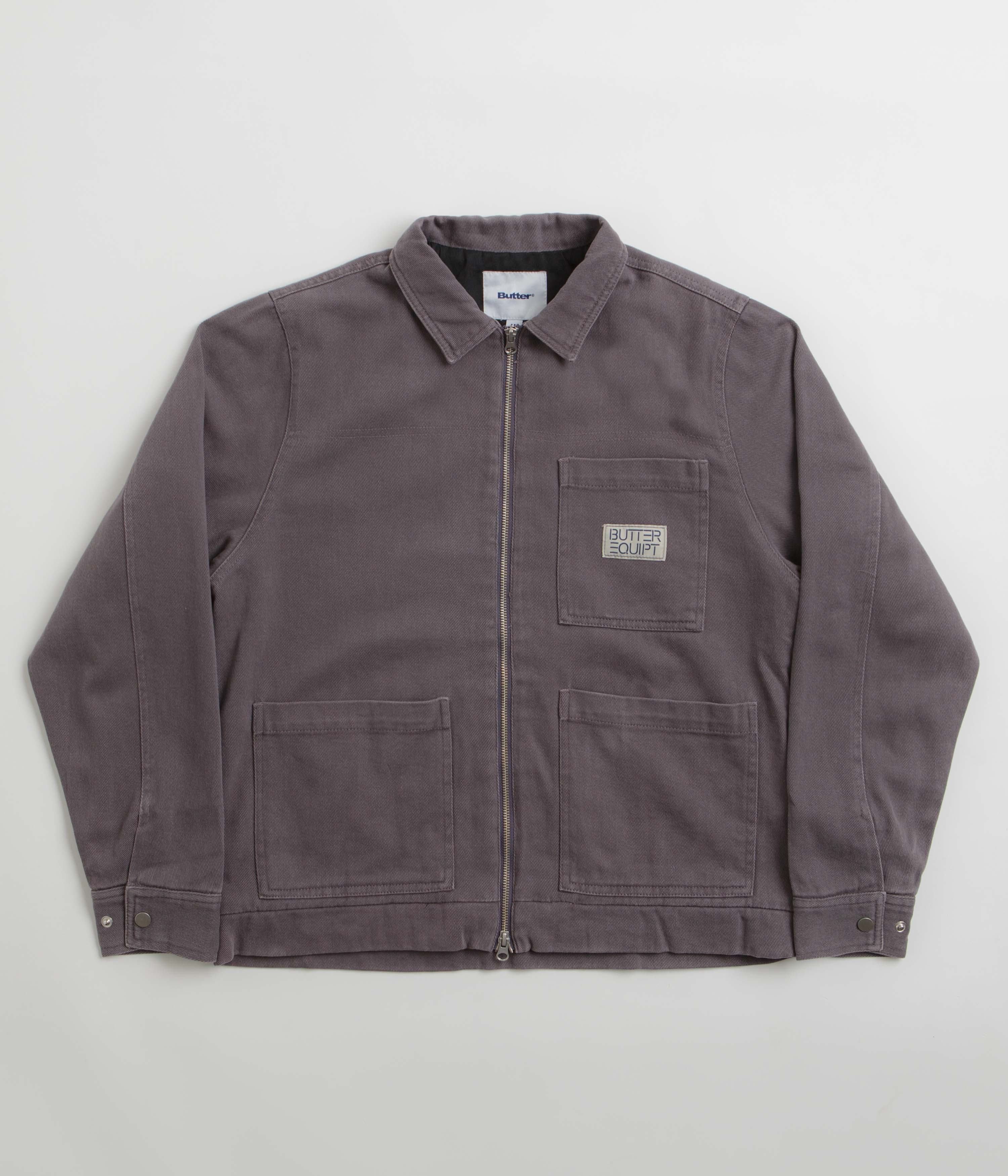 Butter Goods Washed Zip Up Jacket for Men | Dusk Color Lightweight Hooded Streetwear | Perfect for Urban Fashion & Casual Outings