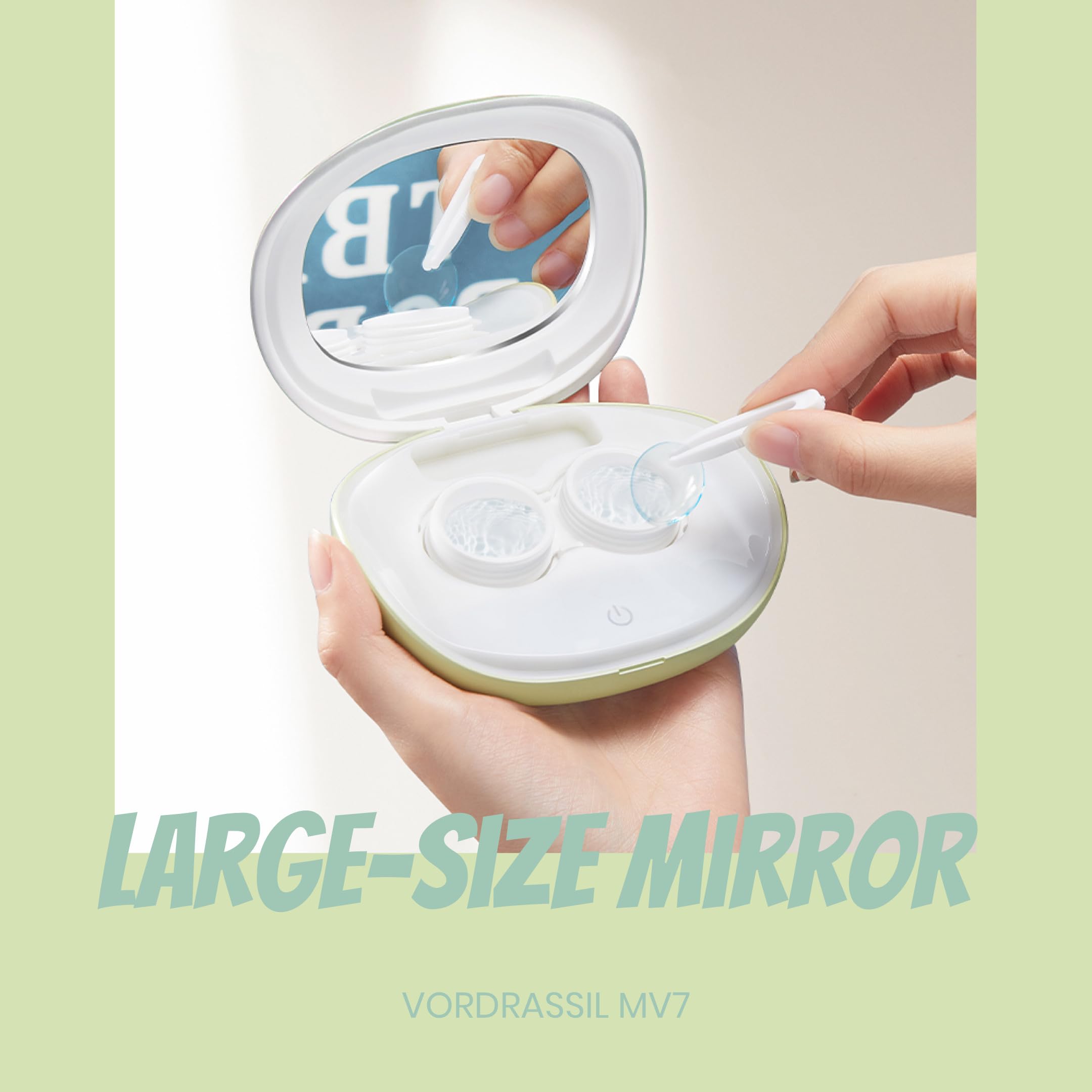 MV7 Contact Lens Cleaner & Hydration Machine - Automatic Cleaning & Disinfecting Solution for Daily Soft Contacts Care | Perfect for Travel, Home & Office Use