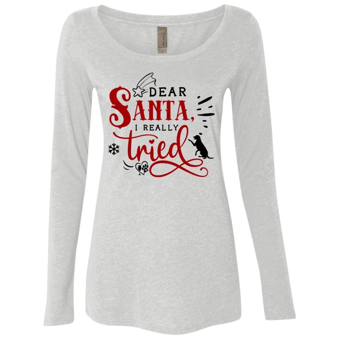 WineyBitches.Co Women's Tri-Blend Long Sleeve Scoop Neck T-Shirt - Soft & Comfortable Casual Top for Everyday Wear, Lounge, and Outings