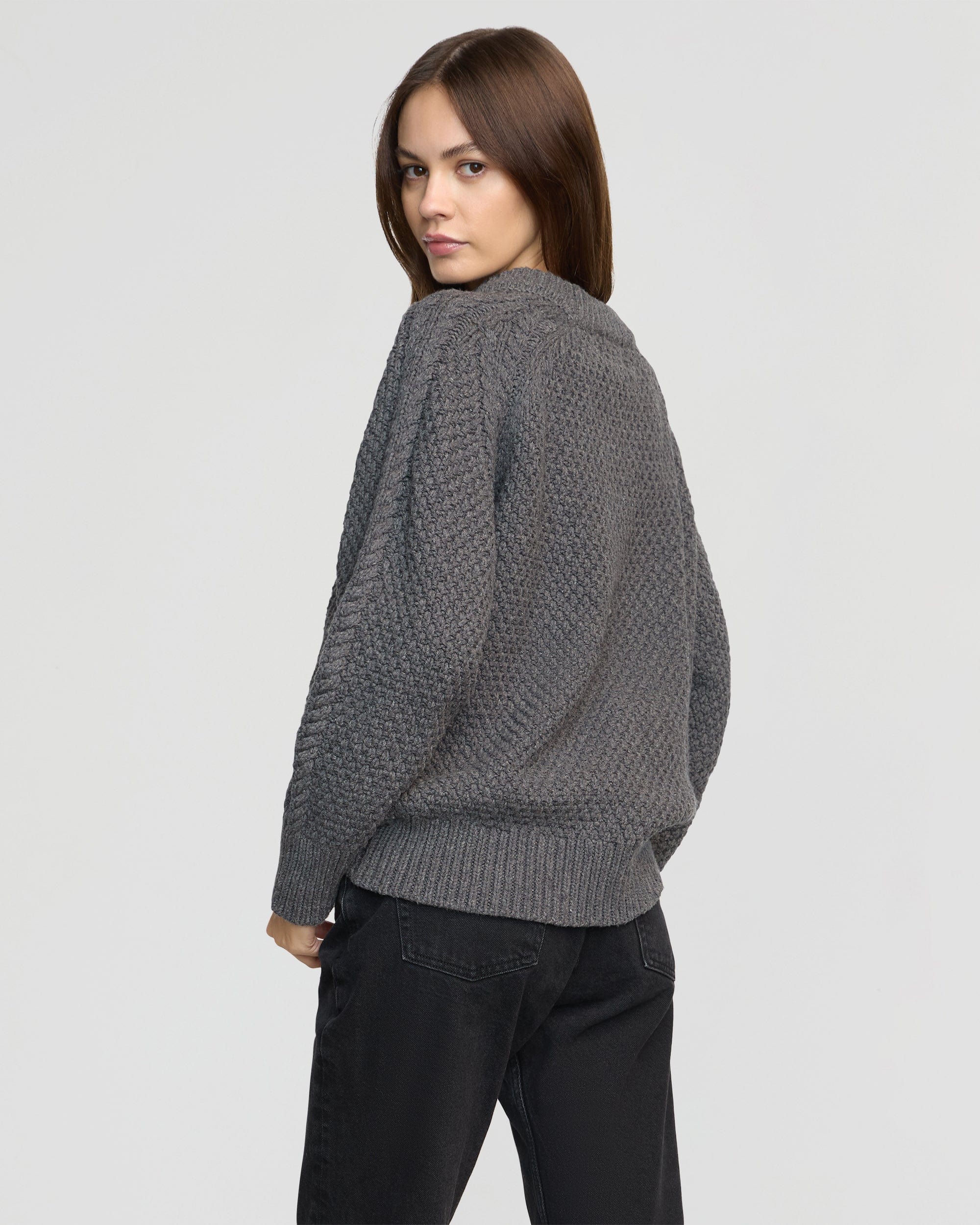 Brady Chunky Cable Knit Sweater for Women - Soft Winter Pullover with Cozy Ribbed Cuffs - Perfect for Christmas, Holiday Parties & Casual Outfits