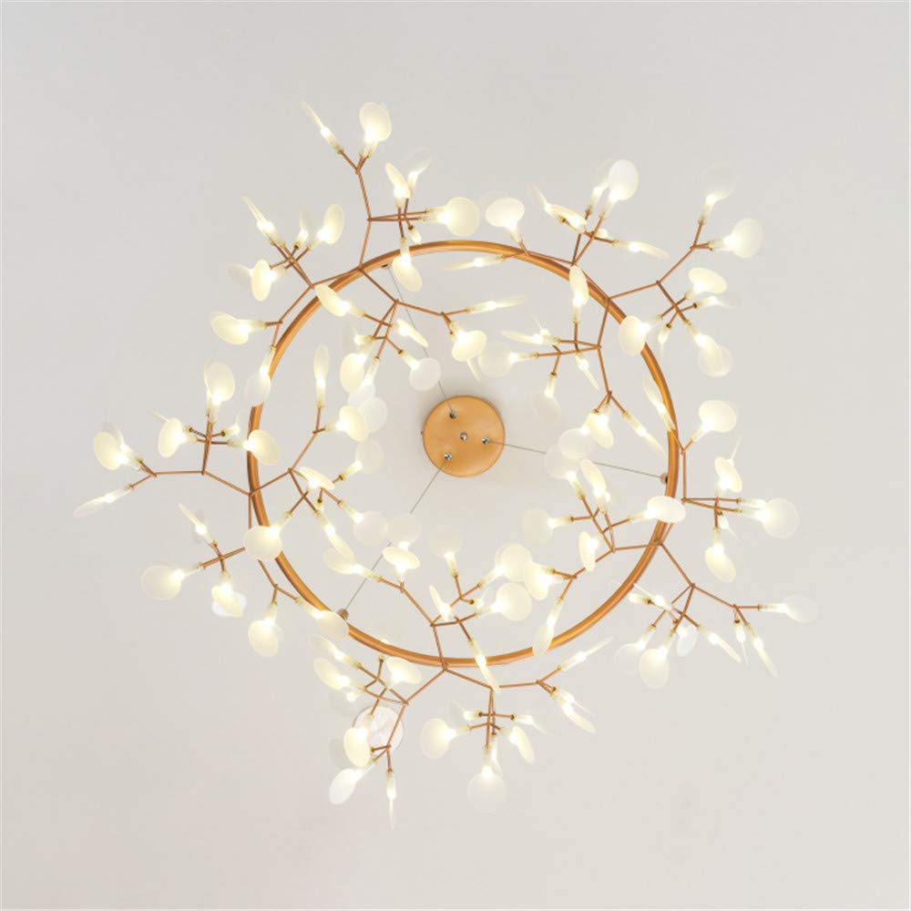 NIUYAO 81-Light Sputnik Firefly LED Chandelier - Modern Rose Gold Branch Pendant Lighting Fixture with Bulbs Included | Perfect for Dining Room, Living Room & Bedroom Decor