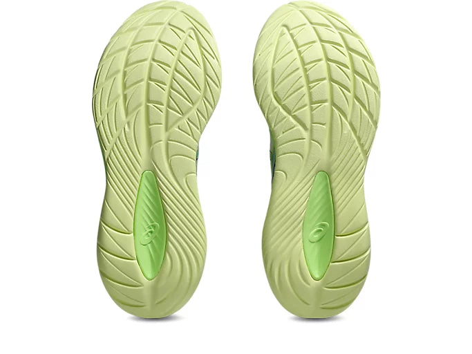 ASICS Men's Gel-Cumulus 27 Running Shoes - D Width - Birch/Lime Green - Cushioned Road Running Sneakers for Jogging, Training & Marathon