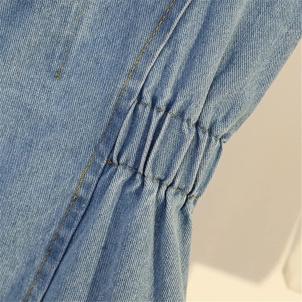 Women's Denim Vest Sleeveless Jacket - Fashionable Jean Waistcoat for Spring & Autumn - Casual Outerwear for Street Style, Layering & Outdoor Activities