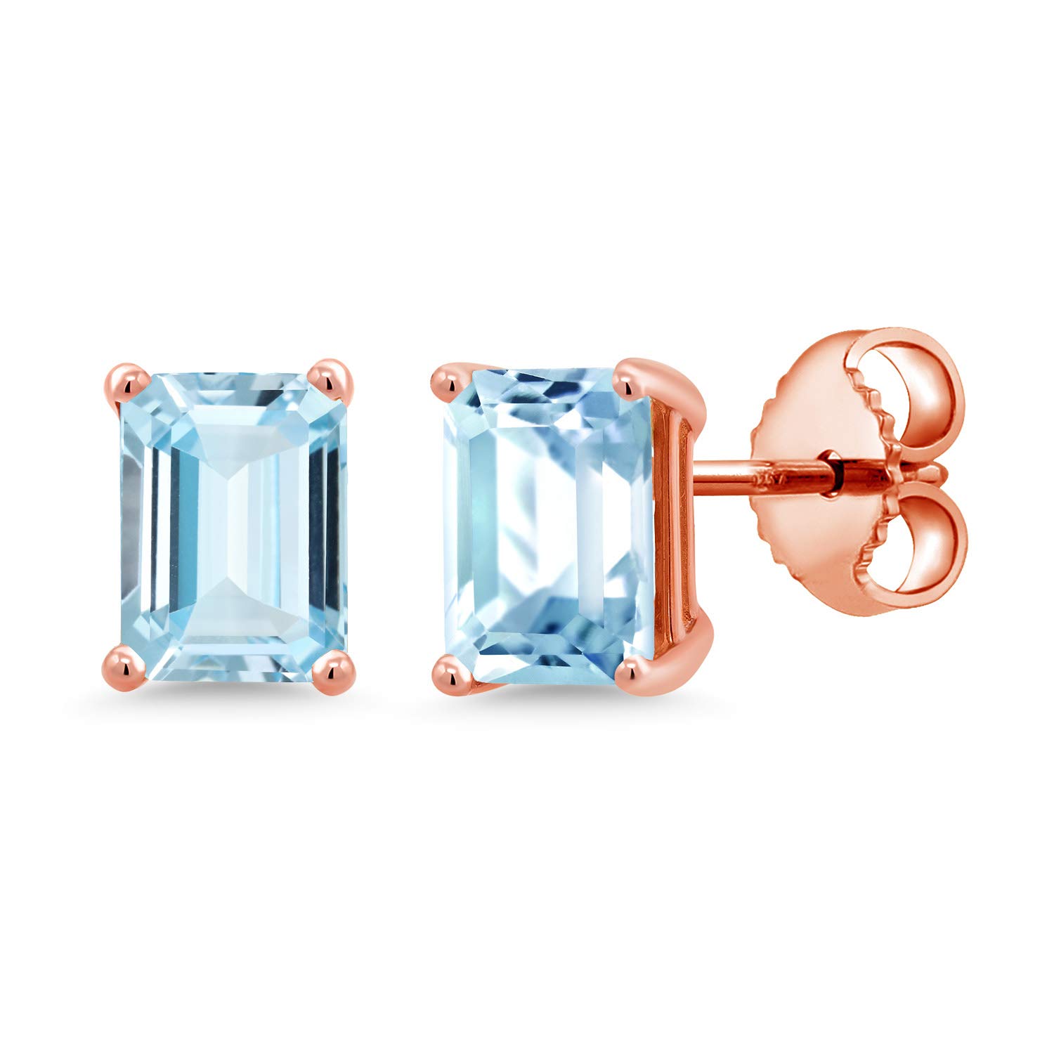 7X5MM Emerald Cut Gemstone Stud Earrings for Women & Men - 925 Sterling Silver Birthstone Jewelry | Perfect Gift for Mom, Wife, Her | Elegant Fine Jewelry for Everyday Wear & Special Occasions
