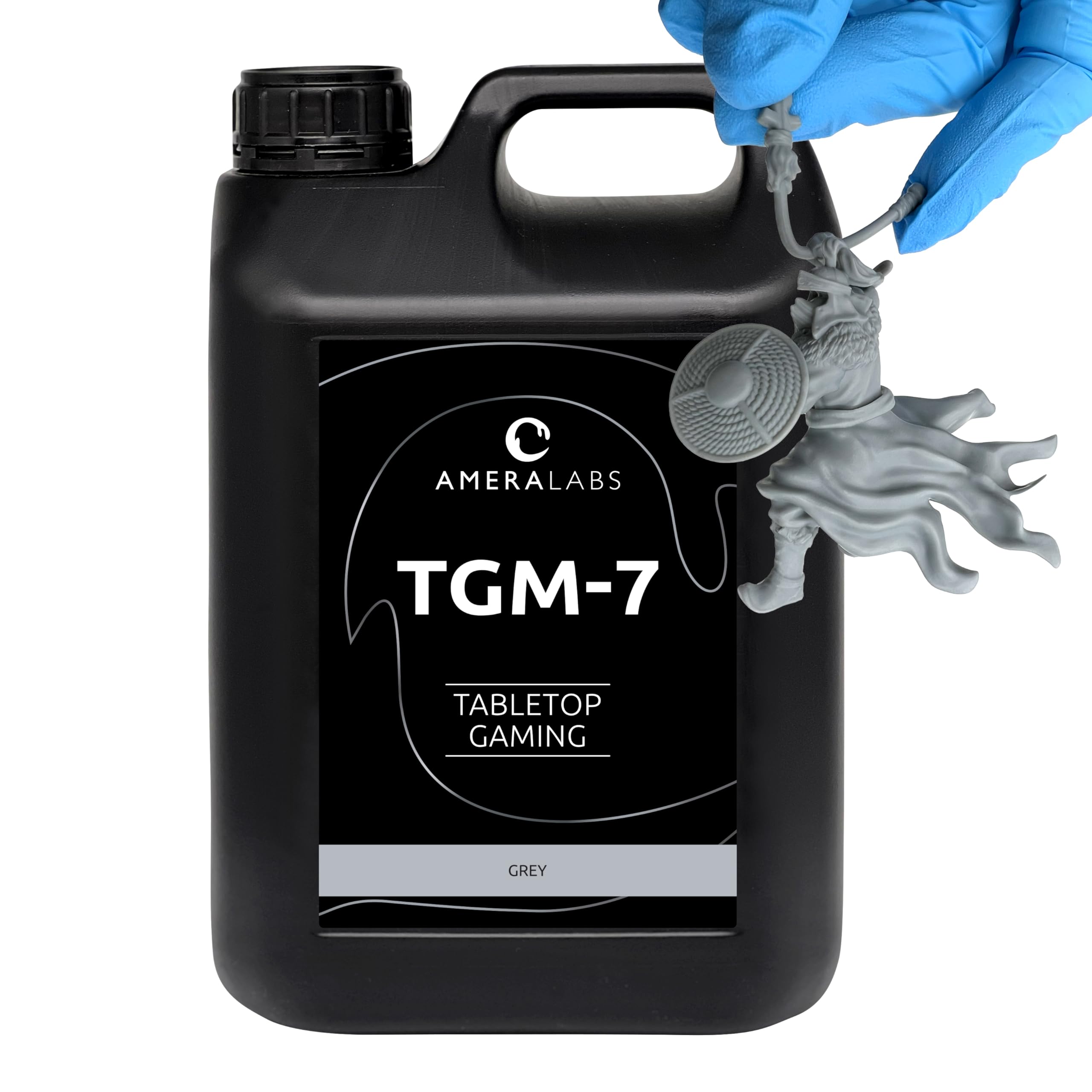 TGM-7 3D Printer Resin for Tabletop Miniatures – High Performance UV Resin for 4K/8K/12K LCD/DLP/SLA Printers | Tough, Fast Curing, Low Odor | Ideal for Wargaming, RPG Models & Collectible Figures (Grey, 5kg)
