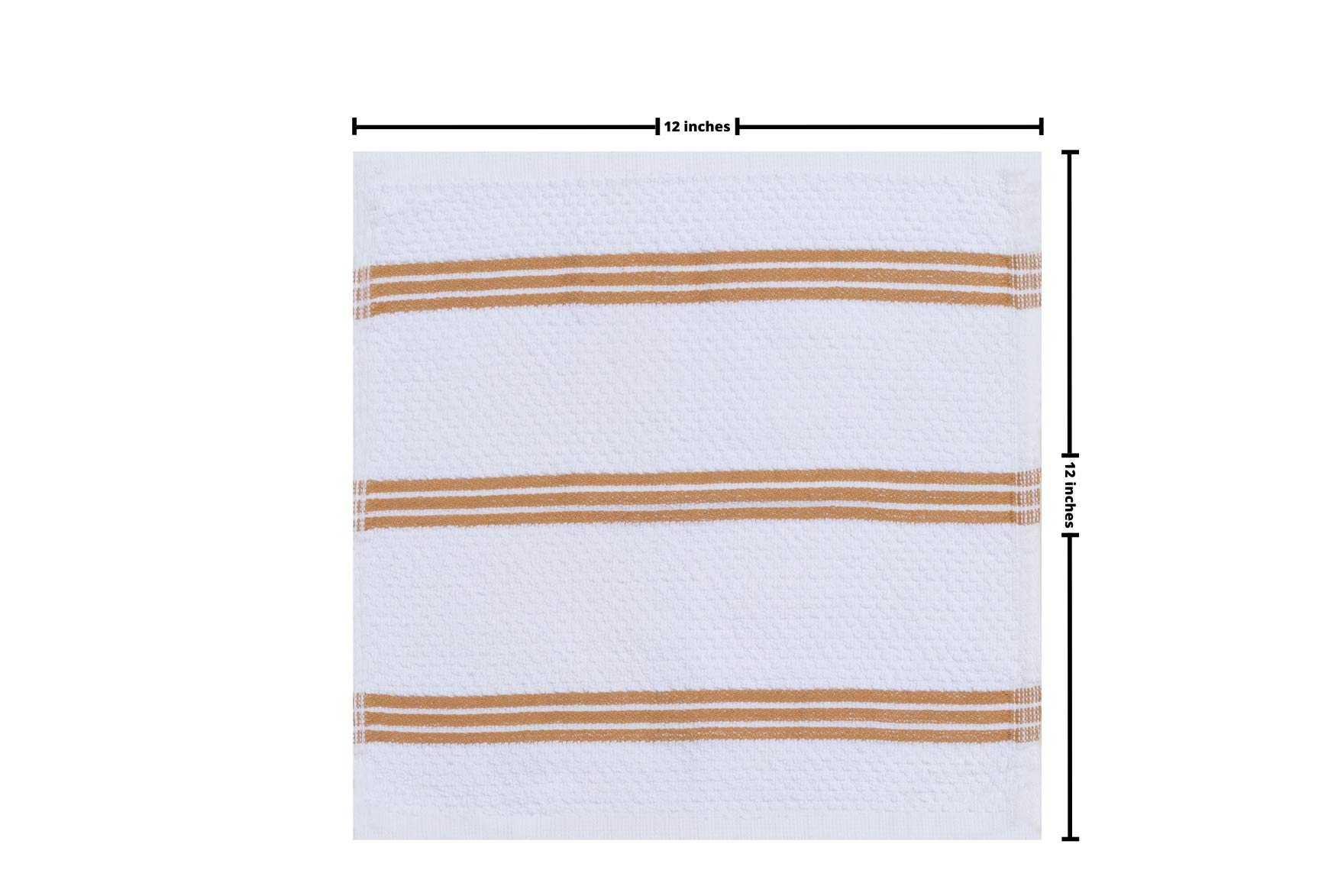 Living Fashions 8-Pack Premium Cotton Dish Cloths - 12x12 Inch Super Absorbent Kitchen Towels & Washcloths - Eco-Friendly Dish Rags for Washing Dishes, Cleaning Countertops, and Drying Hands (Perfect for Home, Restaurant & RV Use)