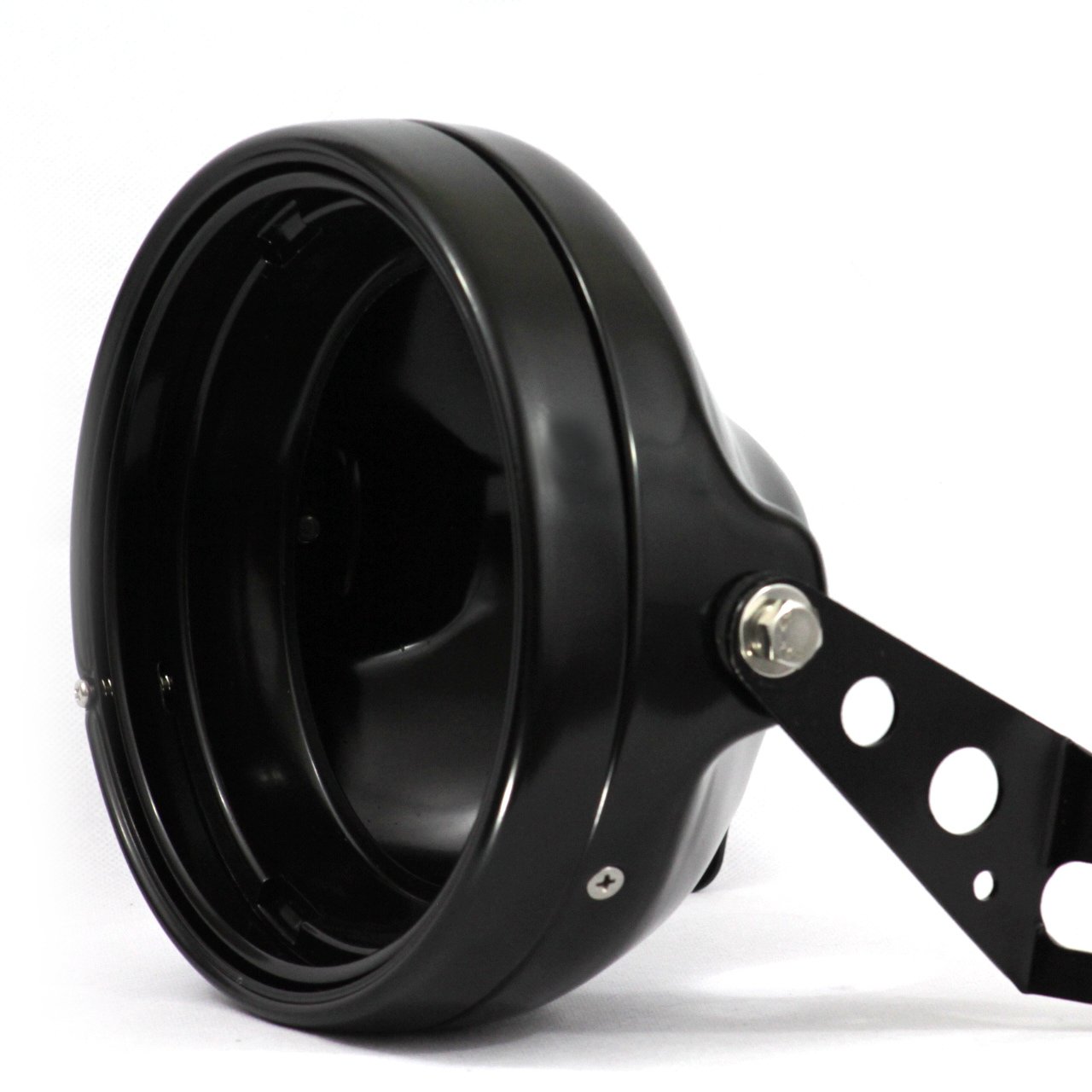 **Eagle Lights Meteor 7 Inch Motorcycle Headlight Bucket Housing - Compatible with 32MM to 40MM Fork Tubes (Black) - Ideal for Harley, Chopper & Custom Bike Upgrades**