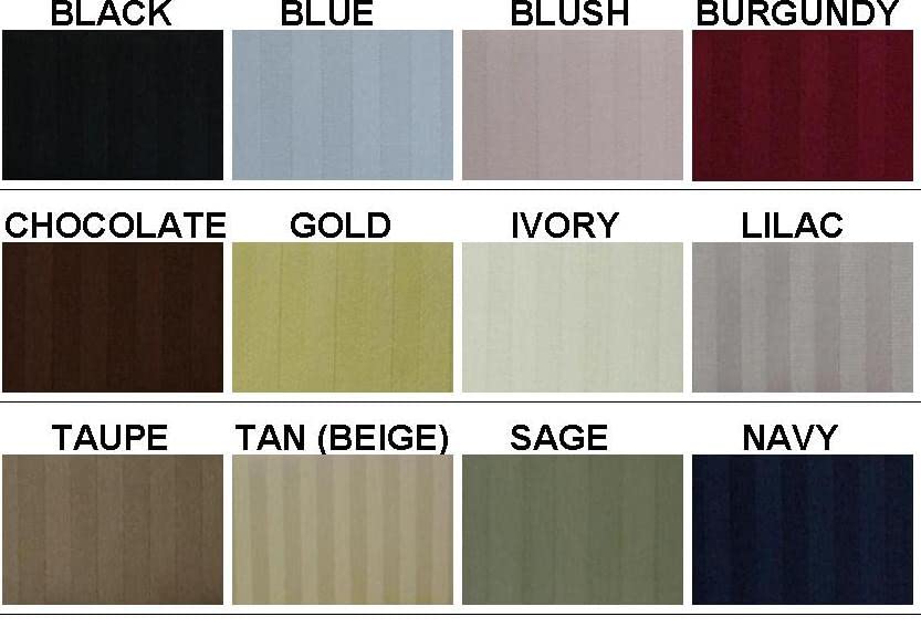 King Size Striped Blush Cotton Bed Skirt - 15 Inch Drop Pleated Tailored Design, 300 Thread Count 100% Cotton Bedding - Perfect for Master Bedroom, Guest Room & Hotel Decor