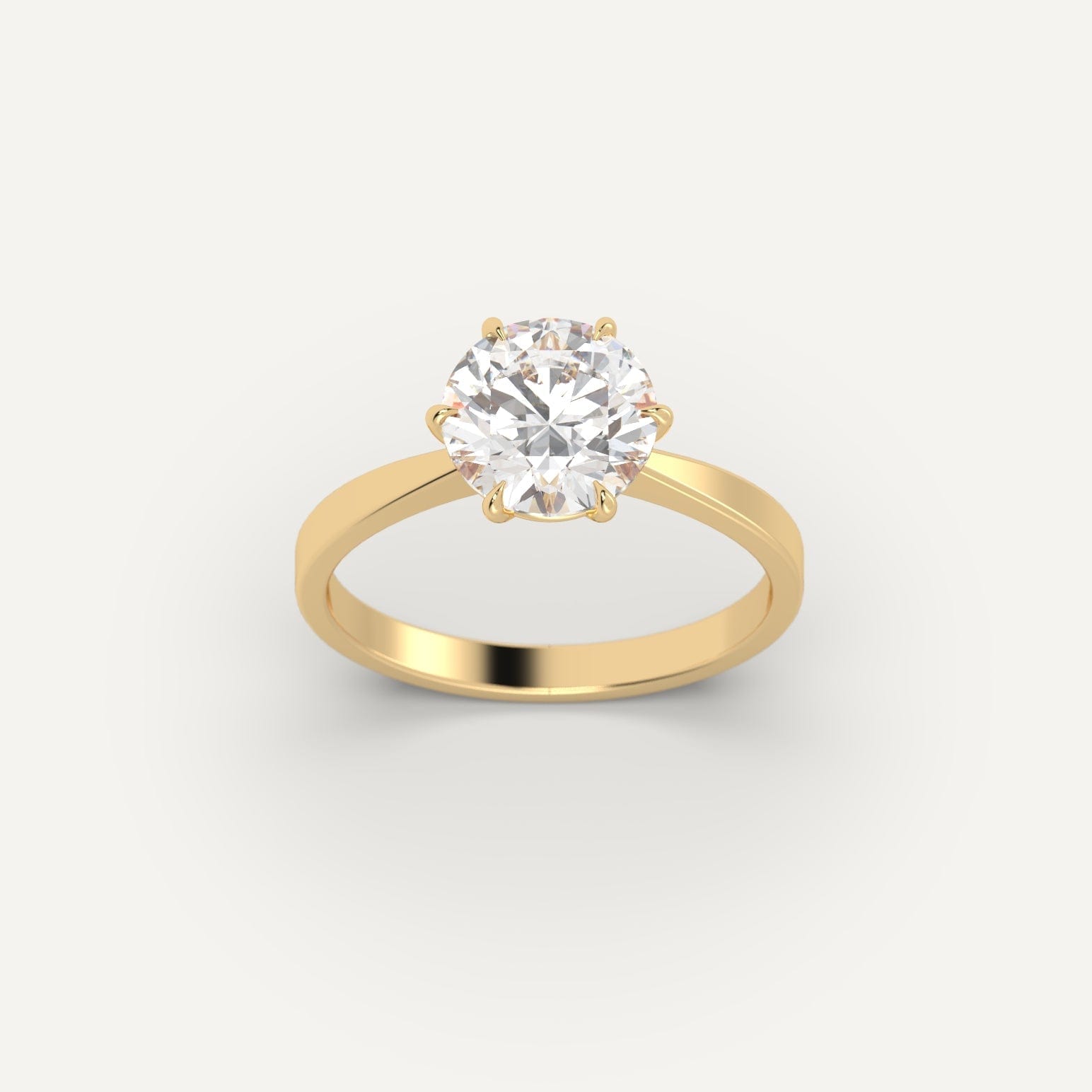 2 Carat Round Cut Diamond Ring for Women - 14K White Gold Engagement & Wedding Band - Perfect for Proposals, Anniversaries, and Special Occasions